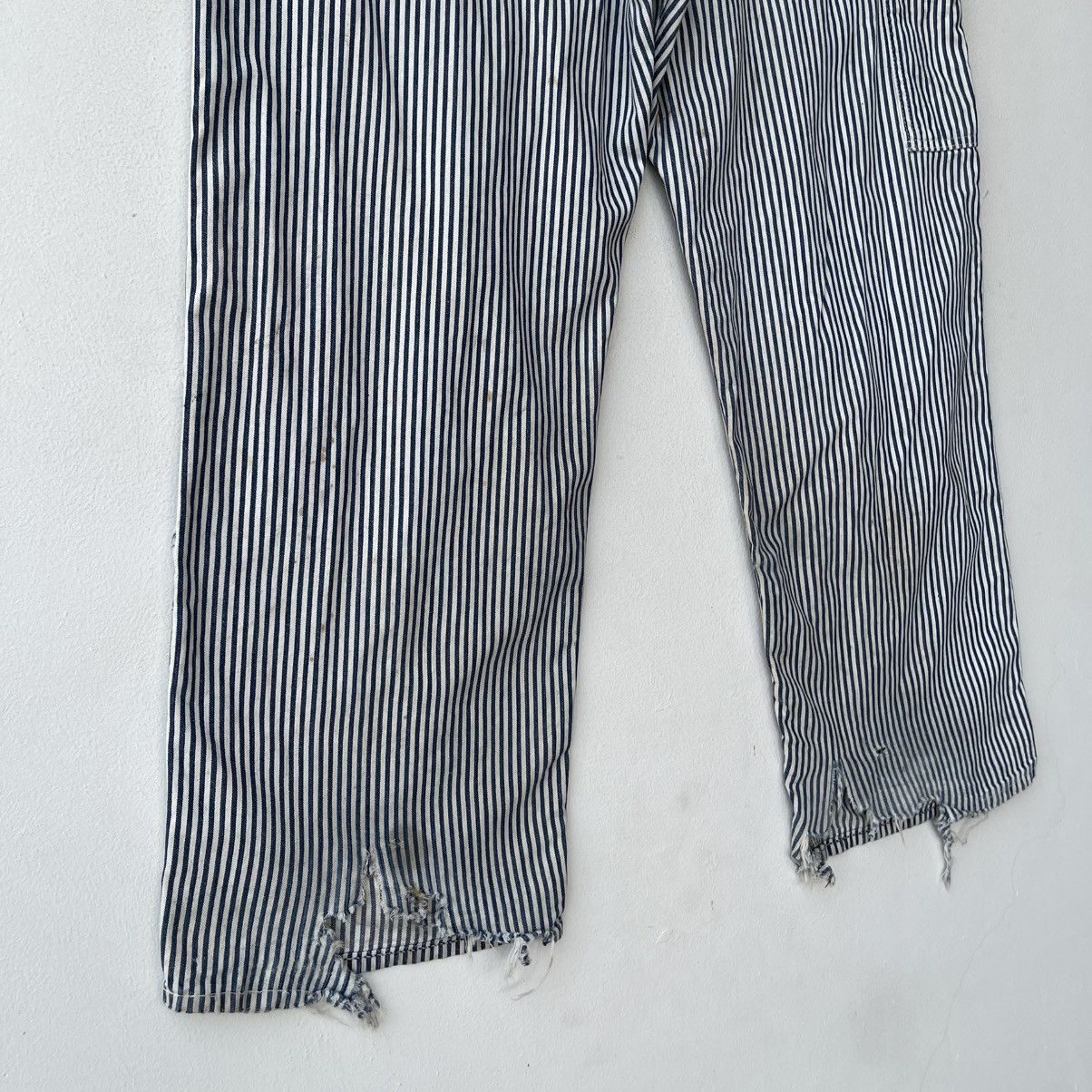 Vintage Vintage 50s Burlington Mfg Co Hickory Stripe Double Knee Size US 43 - 10 Thumbnail