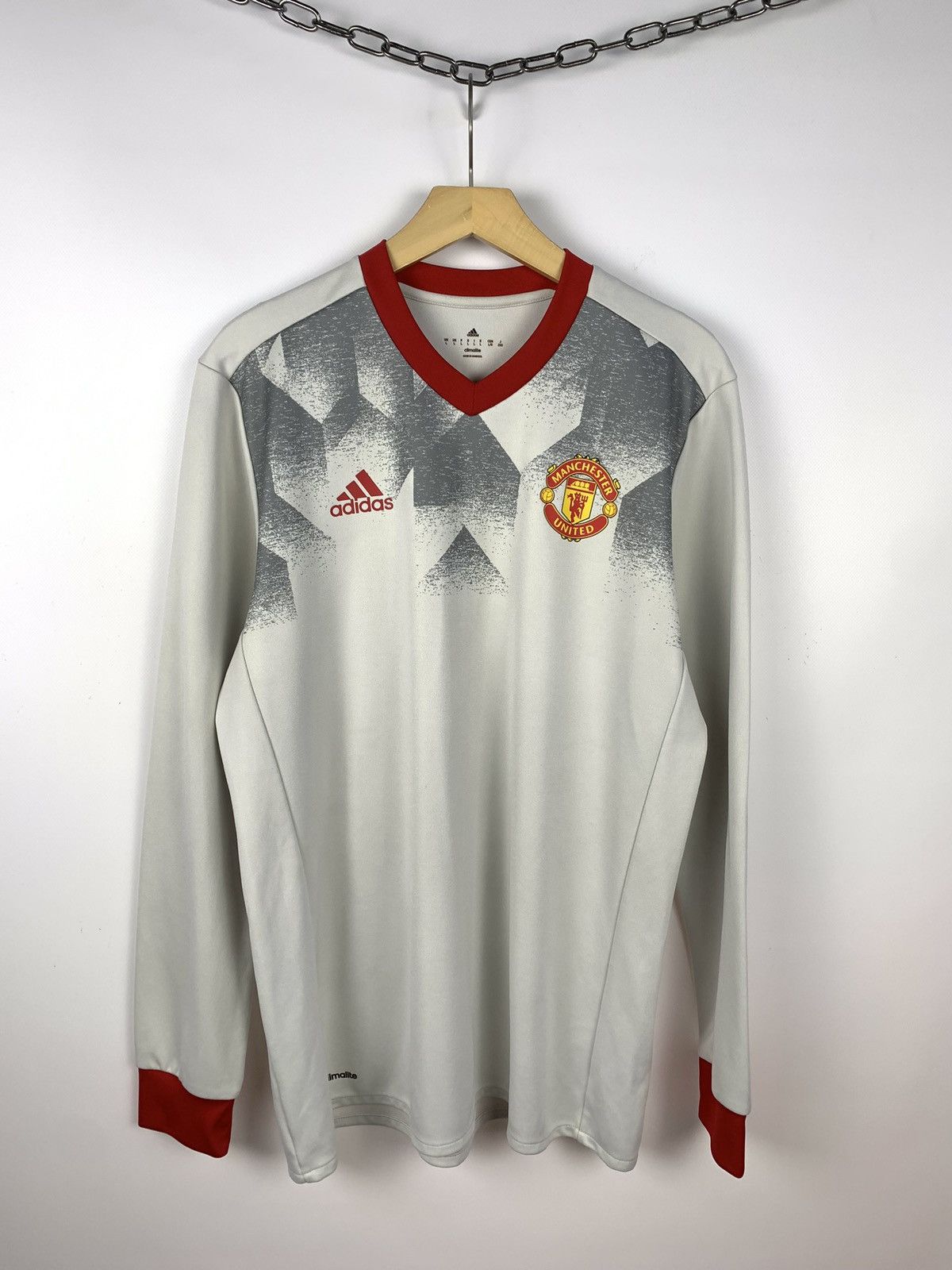Adidas Vintage Adidas Manchester United Sports Soccer Long Sleeve Size US L / EU 52-54 / 3 - 1 Thumbnail