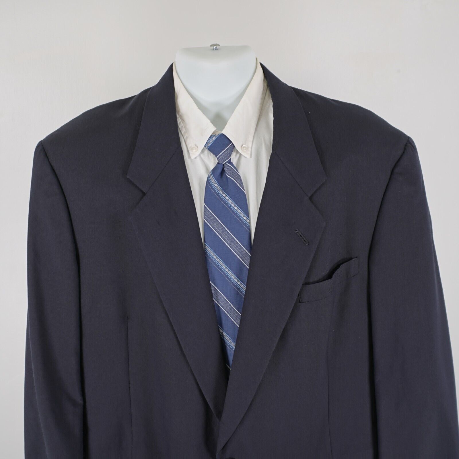 Hart Schaffner Marx Hart Schaffner Marx Micron 2000 Wool Blue 2 Button Suit Jack Size 48L - 1 Thumbnail