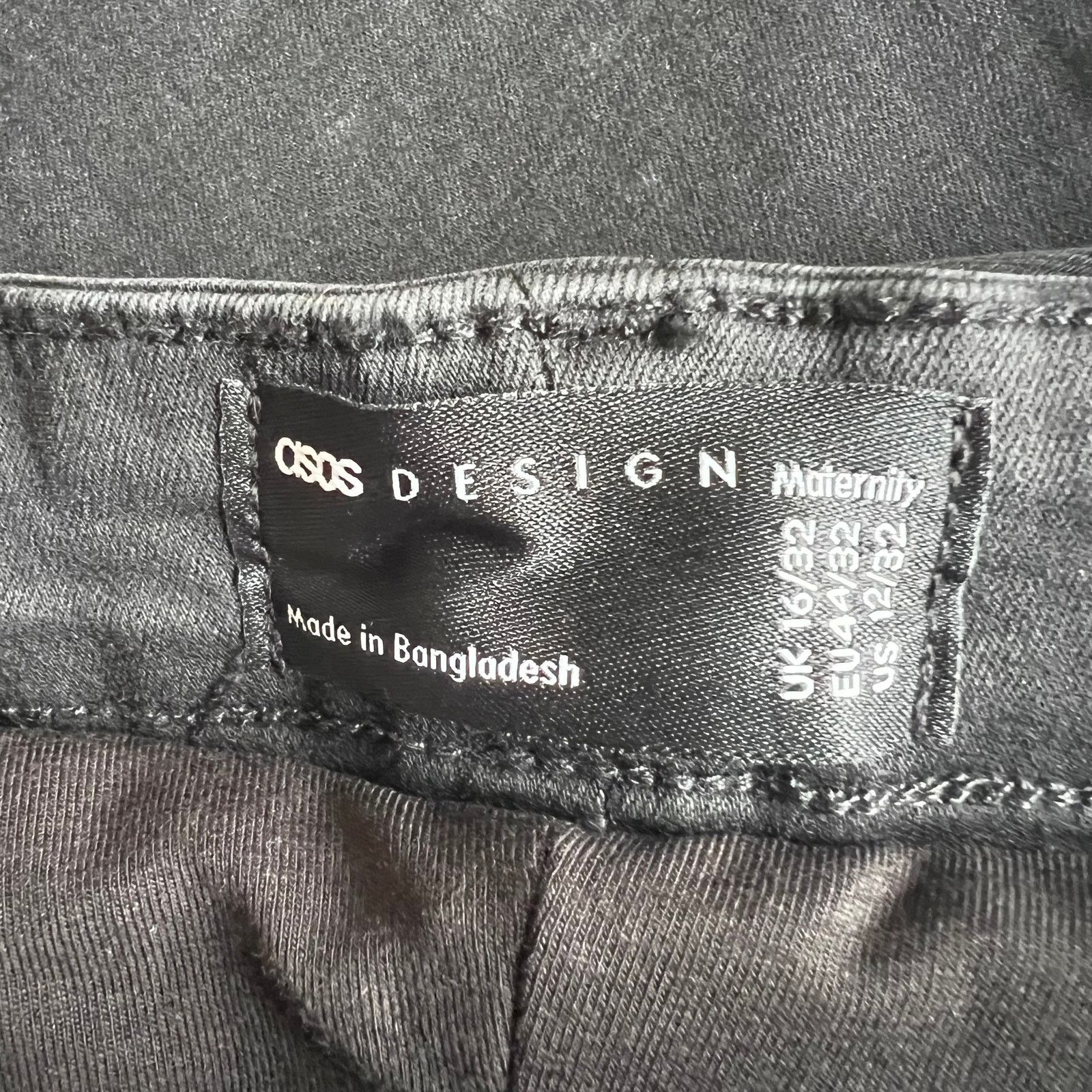 Asos Asos Washed Black Maternity Ultimate Skinny Jeans, US12 Size 34" / US 12 / IT 48 - 5 Thumbnail