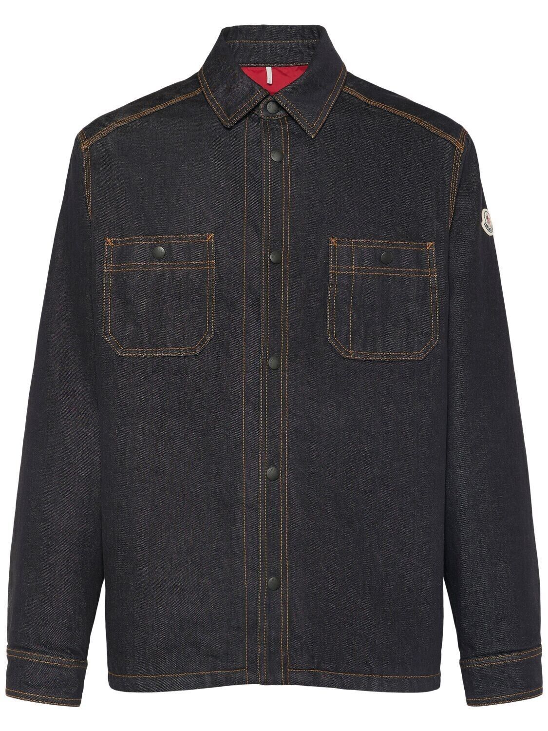 MONCLER $1390 Men's Cotton Denim Shirt New S
