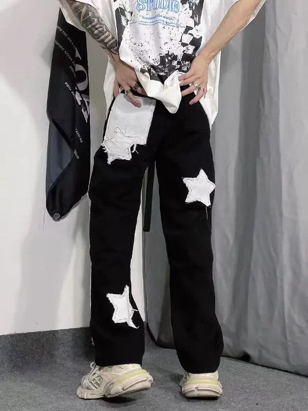 Japanese Brand High street black letter patch workwear casual trousers Size US 32 / EU 48 - 3 Thumbnail