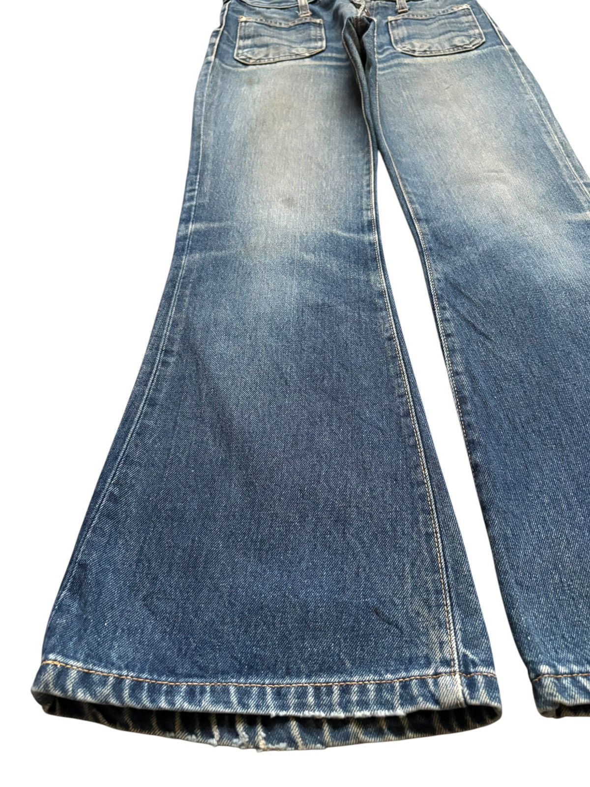 Japanese Brand Vintage Japanese Brand Mud Wash Bush Pant Bellbottom Jeans Size 27" / US 4 / IT 40 - 6 Thumbnail