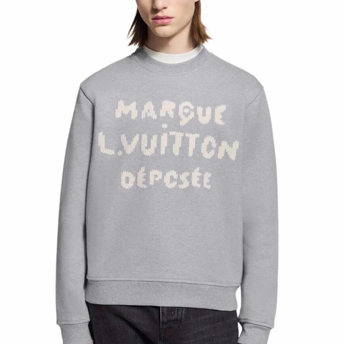 Louis Vuitton LV Monogram Knit Crewneck Sweatshirt Grey S Size US S / EU 44-46 / 1 - 6 Thumbnail