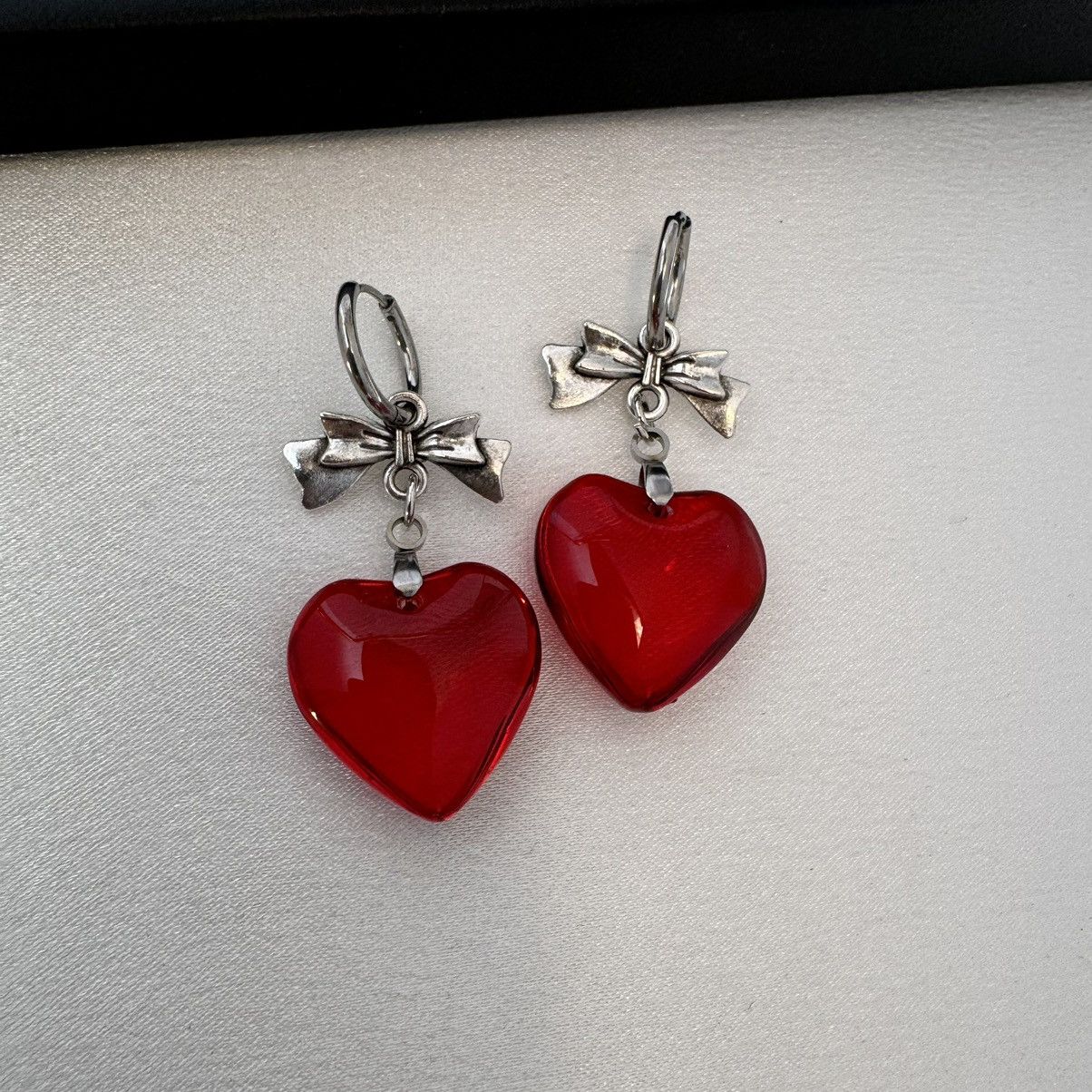 Other Love Heart Dangle Drop Earrings for Women Size ONE SIZE - 3 Thumbnail