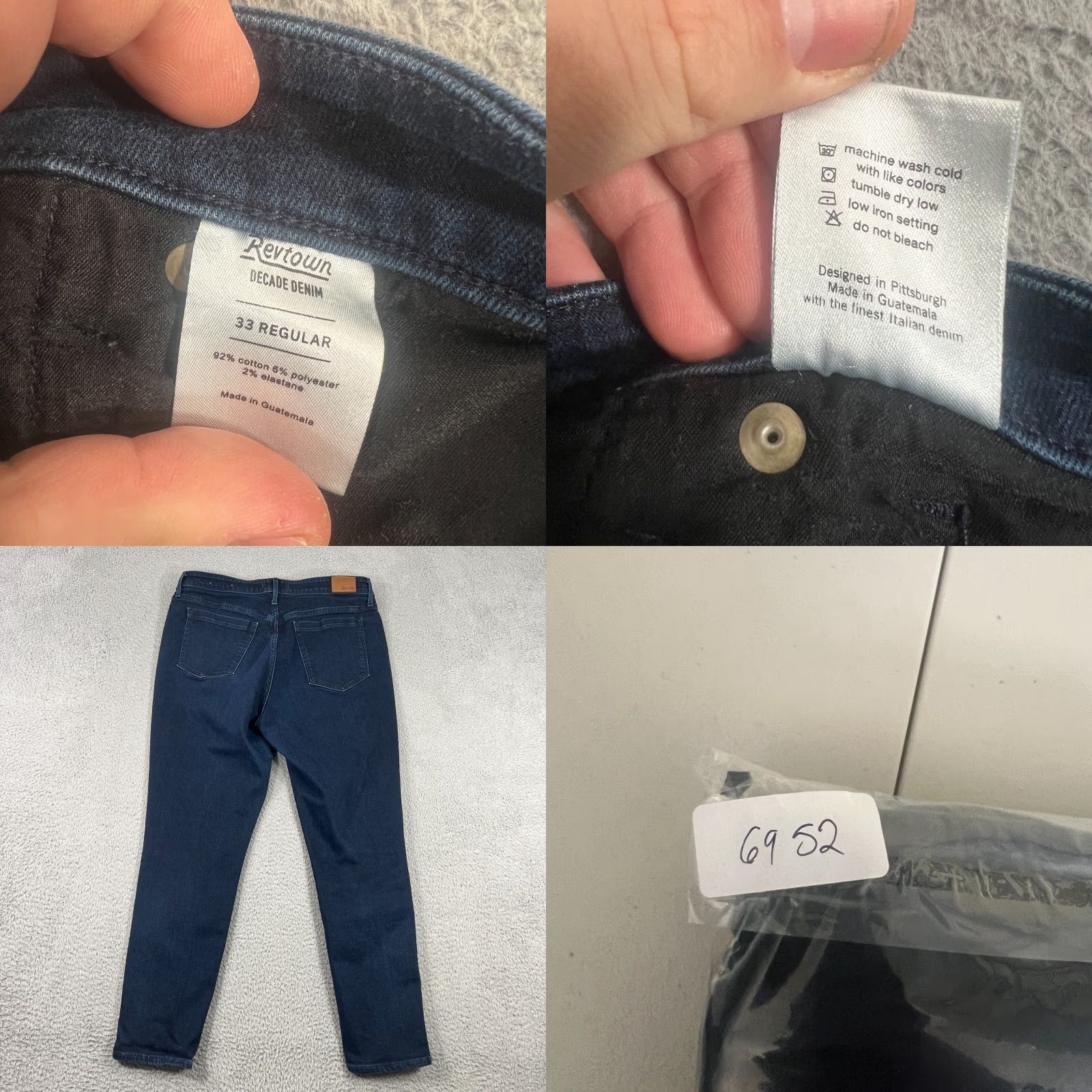Vintage Revtown Jeans Women's 33 Regular High Rise Skinny Blue Stretch Denim Size 24" / US 00 / IT 34 - 8 Thumbnail