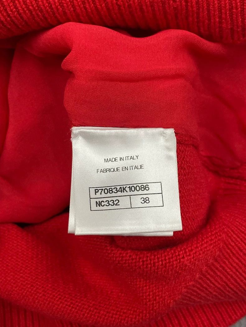 Chanel Chanel Red Heavy Industry Pearl Chain Cashmere Sweater Size XS / US 0-2 / IT 36-38 - 5 Thumbnail