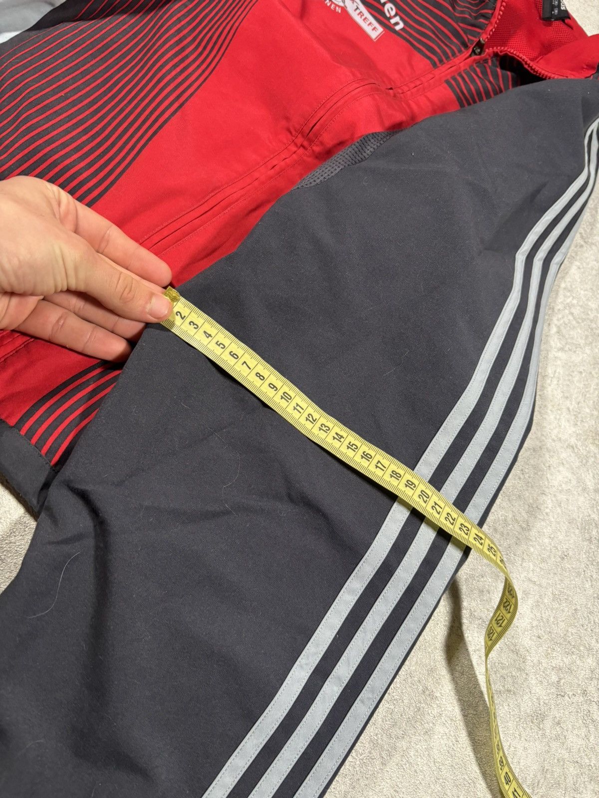 Adidas Vintage Adidas FC Sarnen Track Jacket RedBlack Three Stripes Size US L / EU 52-54 / 3 - 10 Thumbnail