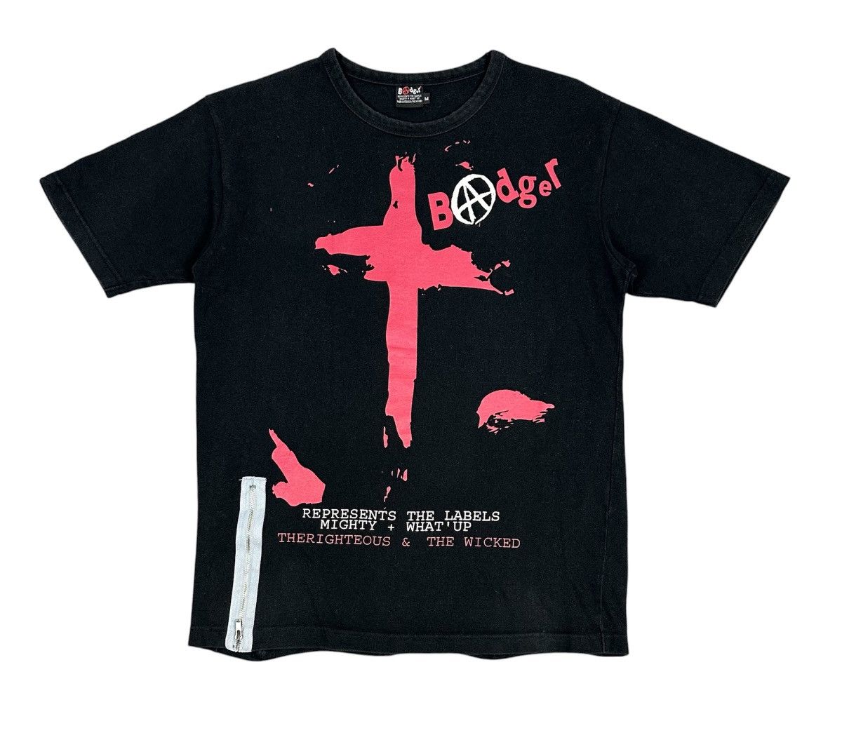 Japanese Brand Rare🔥Badger Punk Shirt Big Logo Spell Out Size S / US 4 / IT 40 - 1 Thumbnail