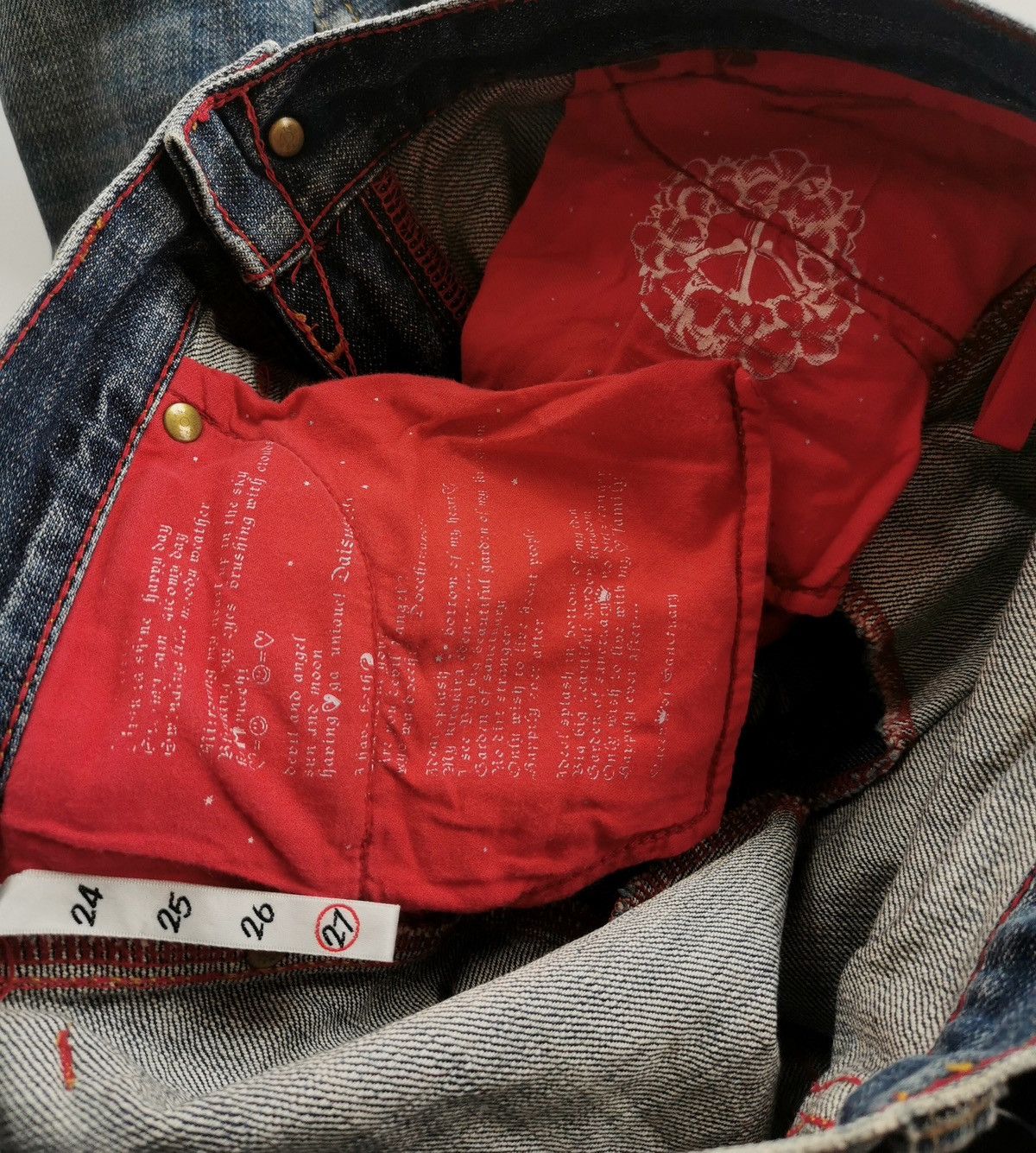 Japanese Brand Queen Of Sanctuary Bootcut Distressed Jeans Size 29" - 10 Thumbnail