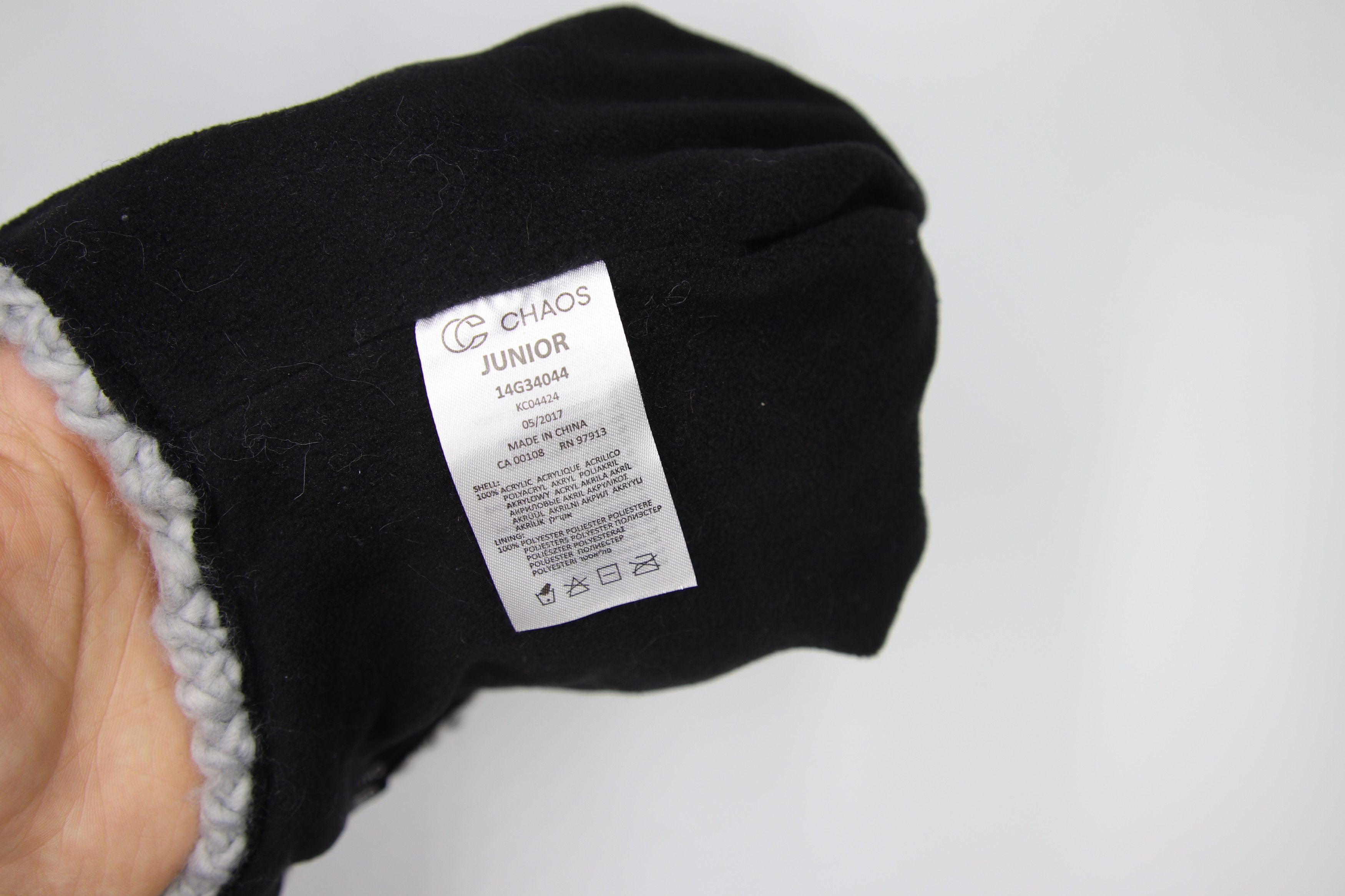 Other Chaos Junior Beanie Grey Size ONE SIZE - 3 Thumbnail
