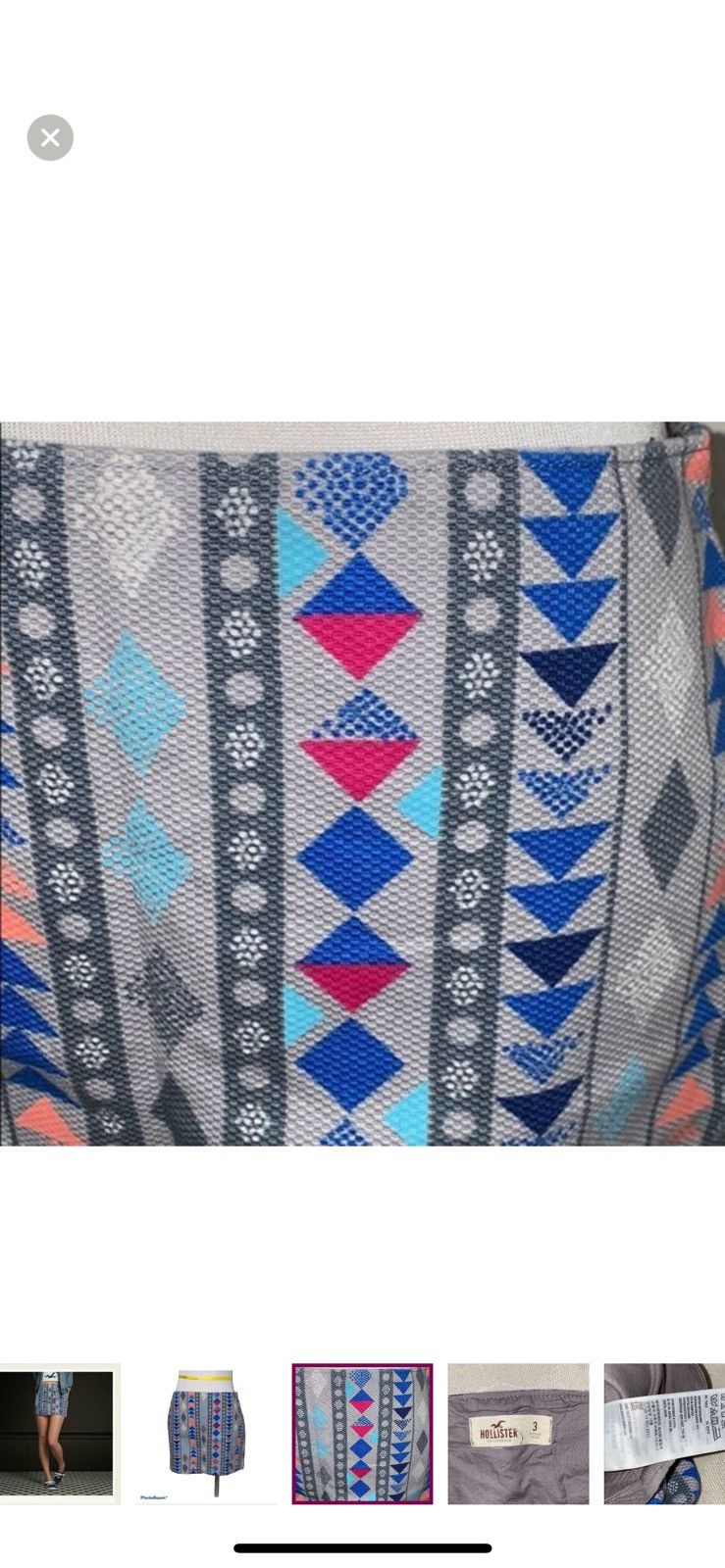 Hollister Hollister geometric mini skirt size 3 Size 26" / US 2 / IT 38 - 4 Thumbnail