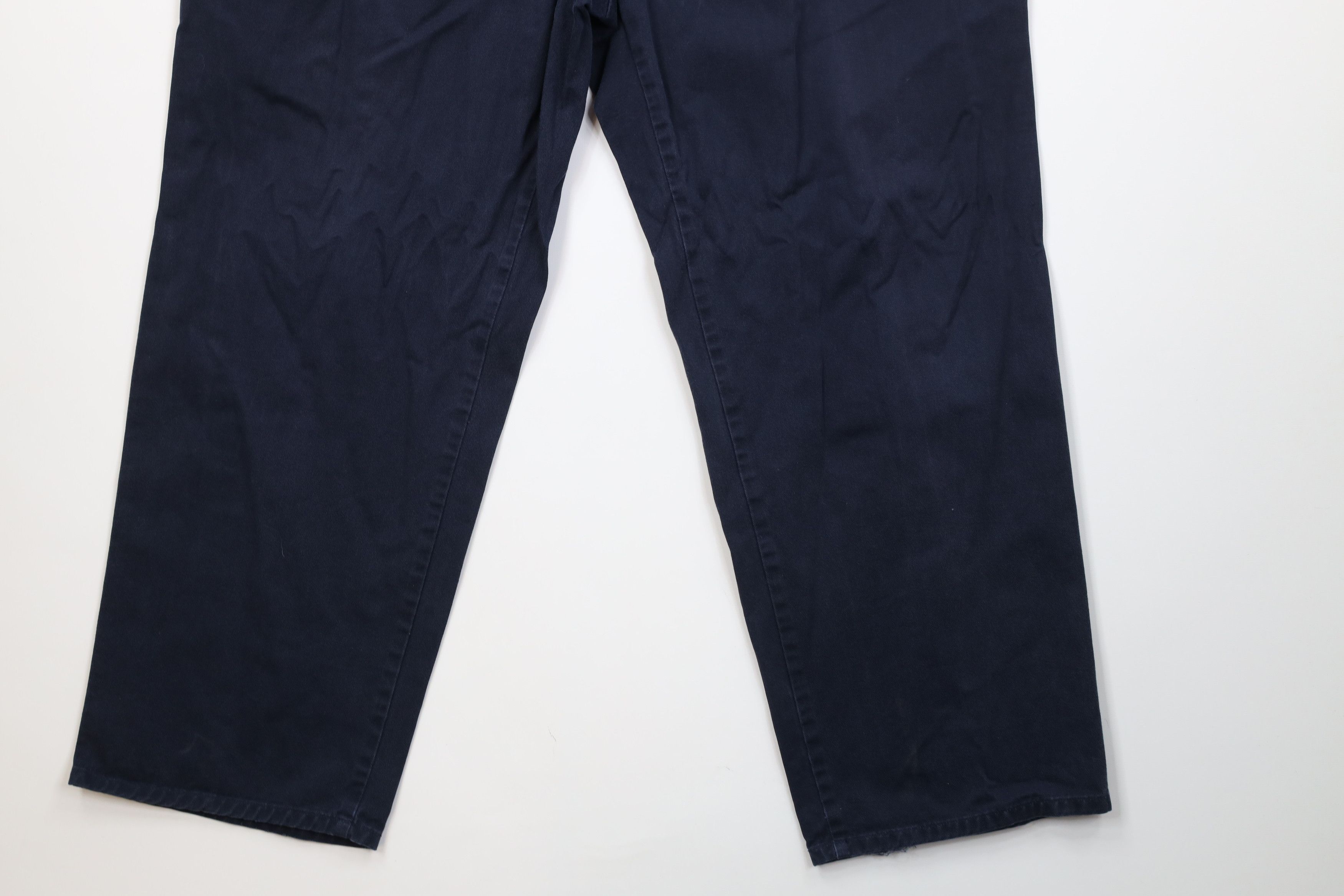 Ralph Lauren Vintage 80s 90s Ralph Lauren Chino Pants Navy Blue Cotton Size US 36 / EU 52 - 5 Thumbnail