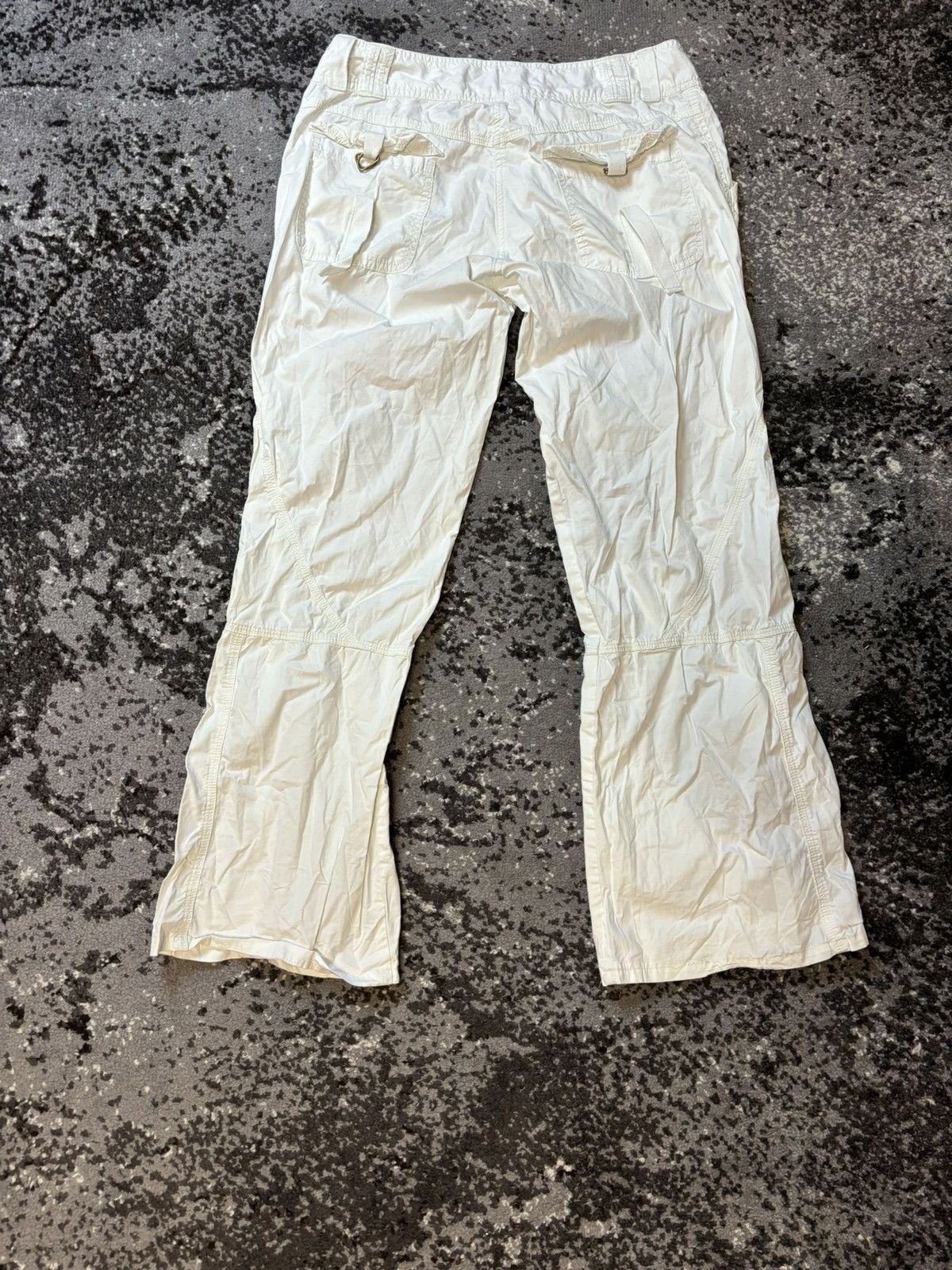 Japanese Brand × Vintage y2k Blue code low waisted cargo flare pants Size 30" / US 8 / IT 44 - 7 Thumbnail