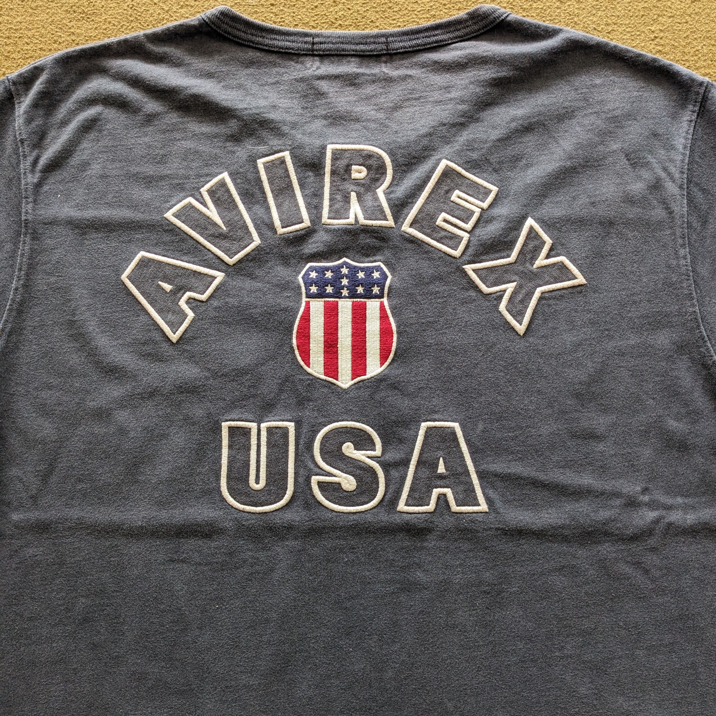 Vintage Vintage AVIREX USA Military Style T-shirt Size US XL / EU 56 / 4 - 2 Thumbnail