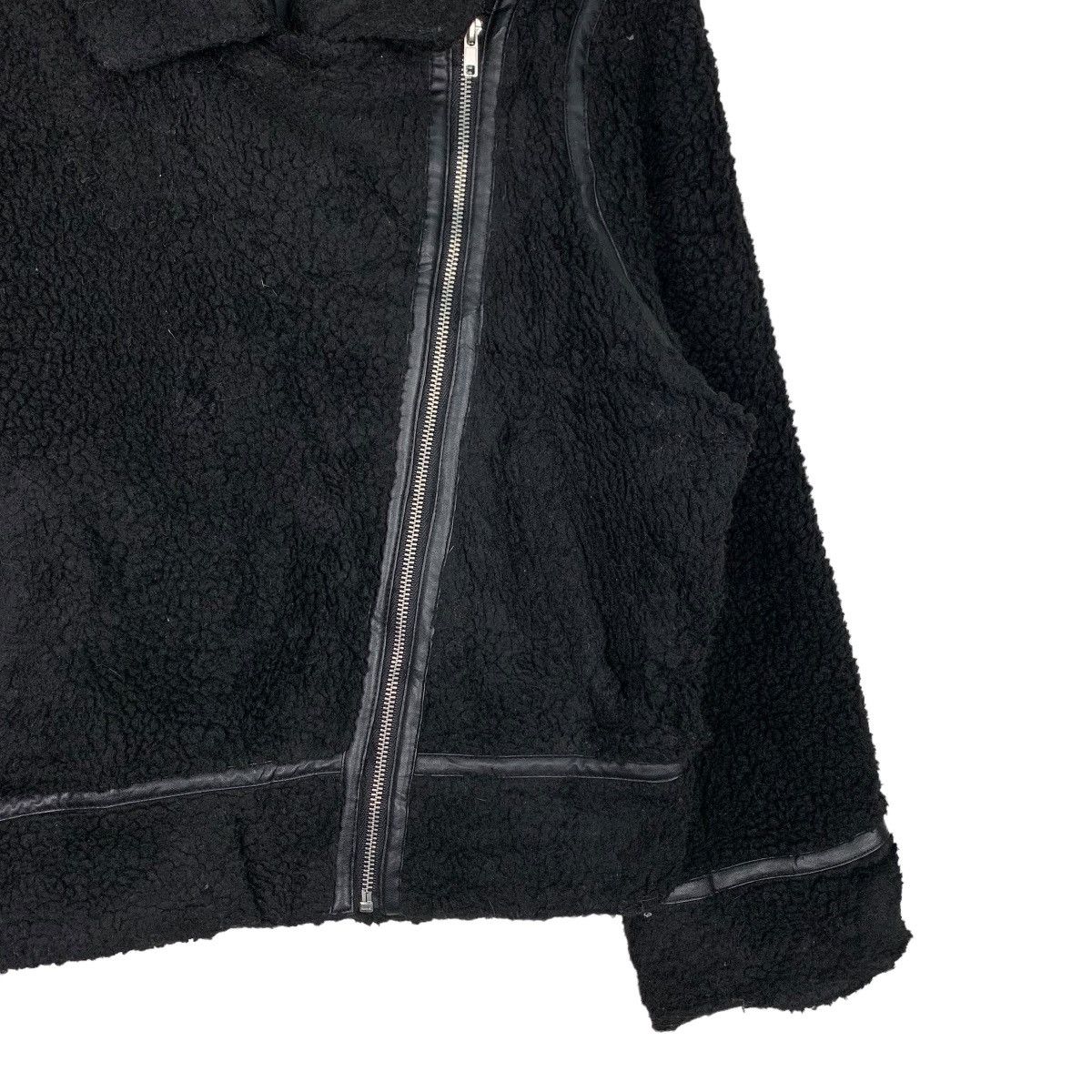Japanese Brand TORTE Deep Pile Fleece Asymmetrical Jacket #0240-C11 Size US M / EU 48-50 / 2 - 7 Thumbnail