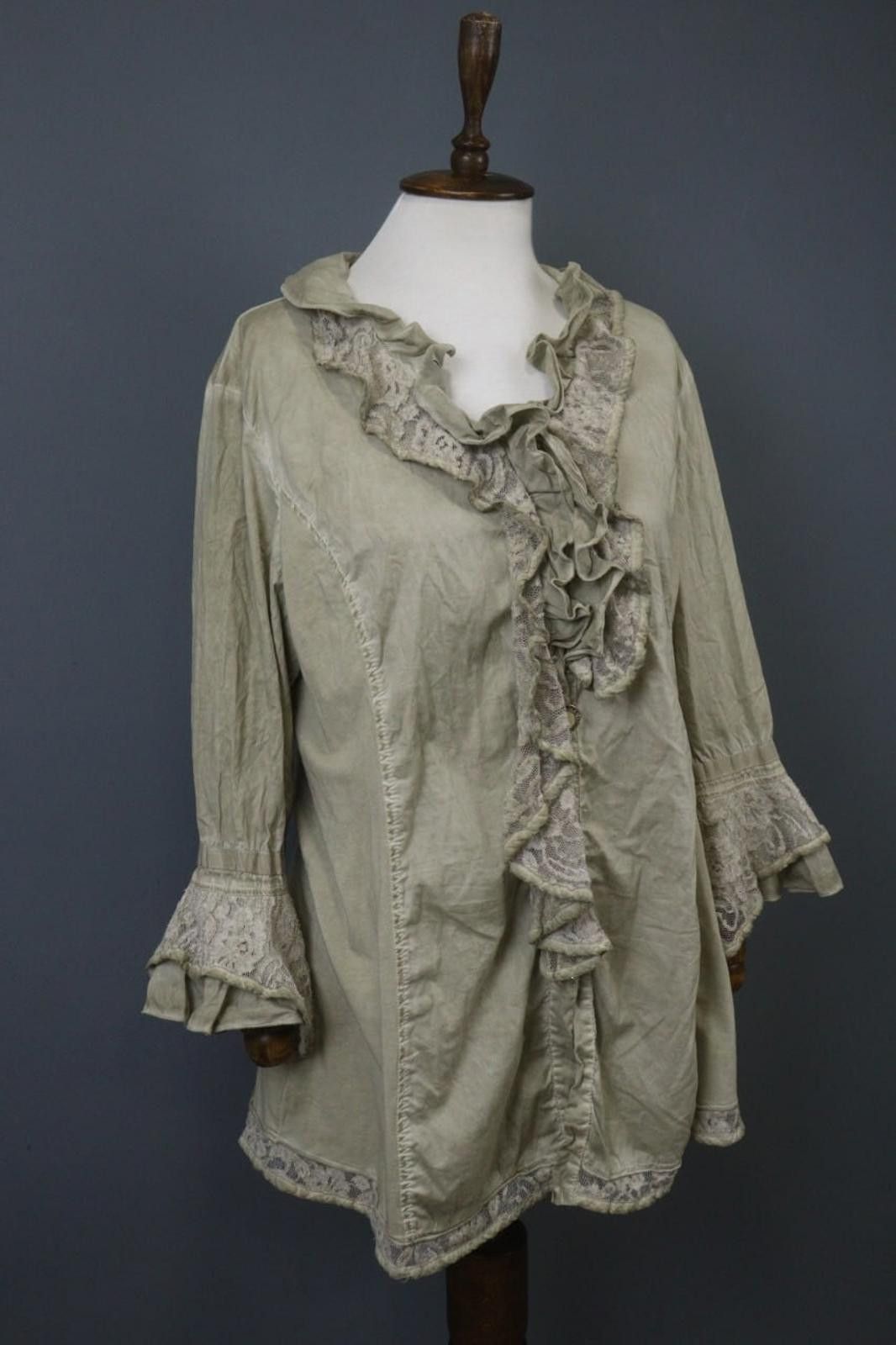 Bottega Veneta Bottega Tan Cotton Ruffle Trim Front Mini Dress Size 2XL Size XXL / US 16-18 / IT 52-54 - 9 Thumbnail