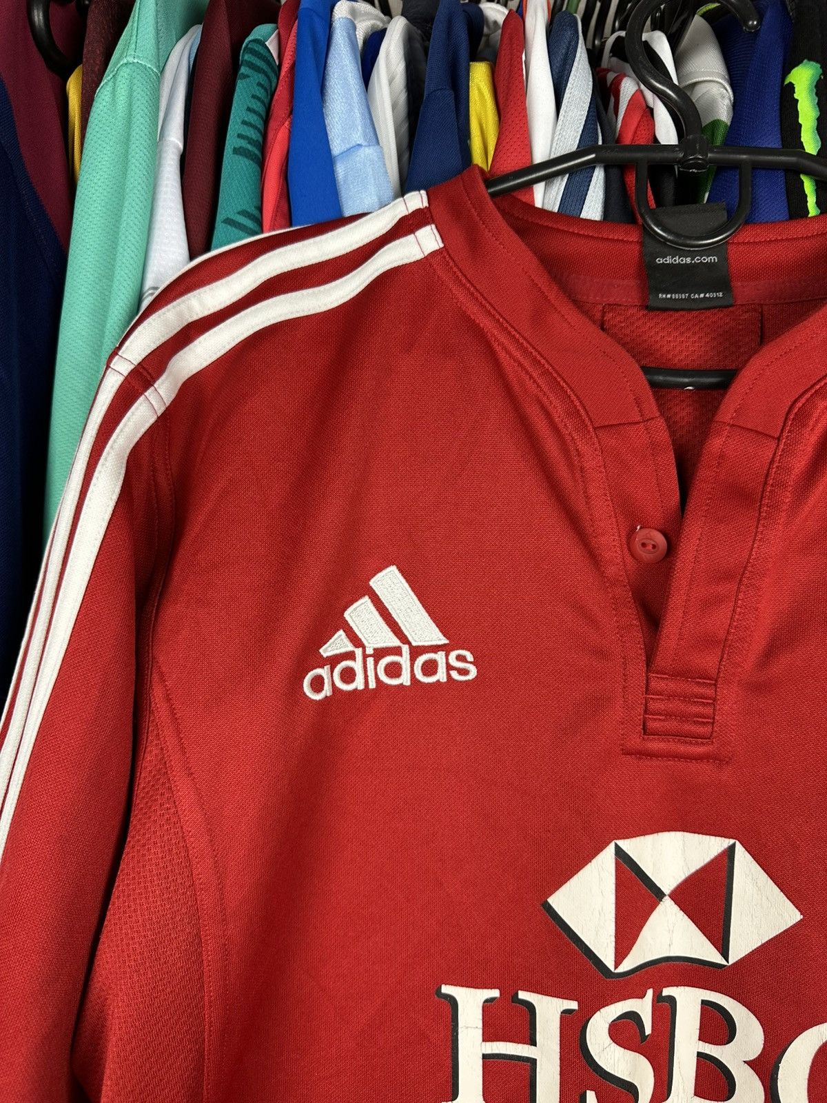 Adidas BRITISH LIONS SOUTH AFRICA 2009 rugby union shirt jersey Size US L / EU 52-54 / 3 - 3 Thumbnail