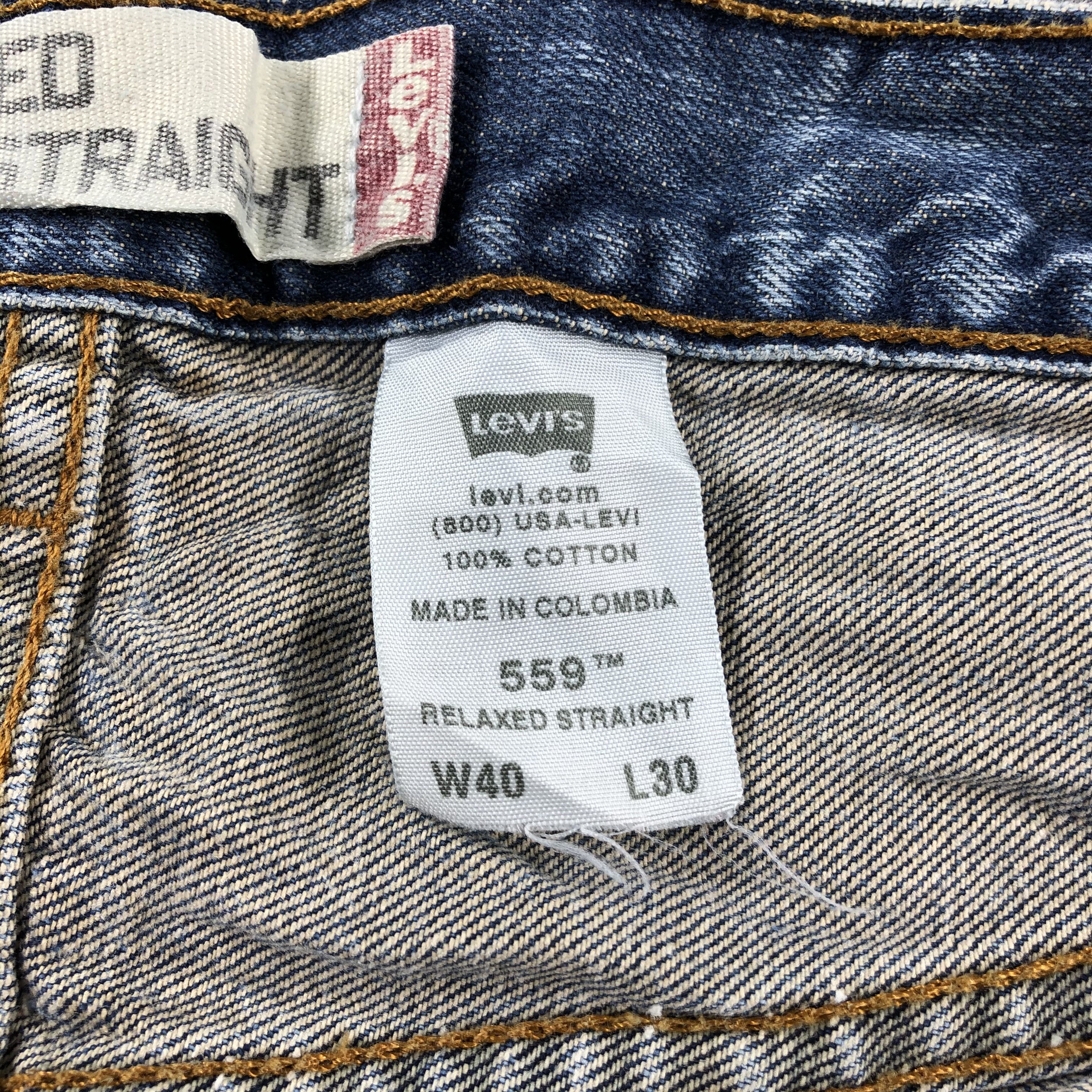Levi's Vintage Blue Wash Levis 559 Jeans-J2677 Size US 39 - 13 Thumbnail