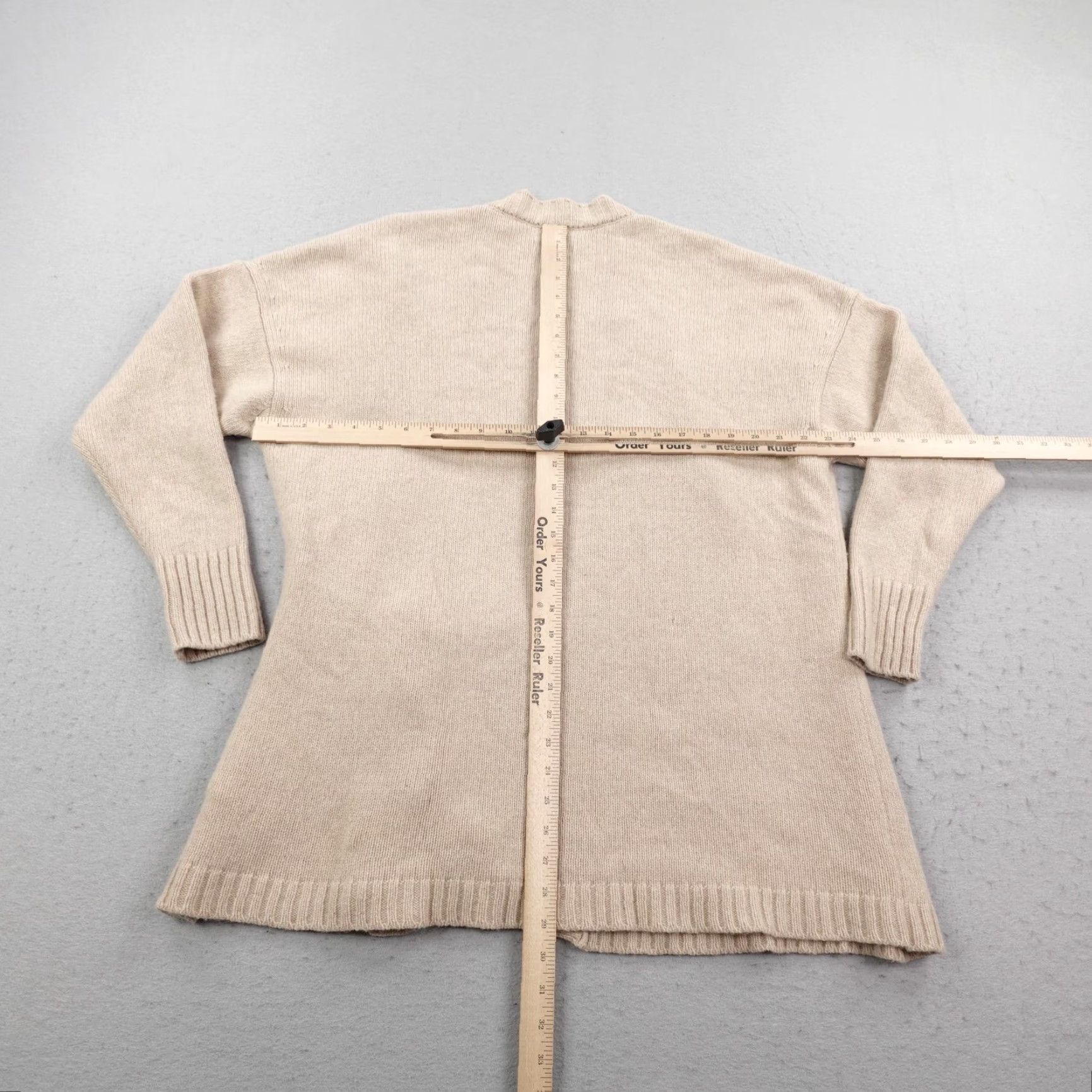 Outerknown Outerknown Sweater Womens Medium Beige Eva Wrap Cardigan Belted Cashmere Wool Size M / US 6-8 / IT 42-44 - 5 Thumbnail