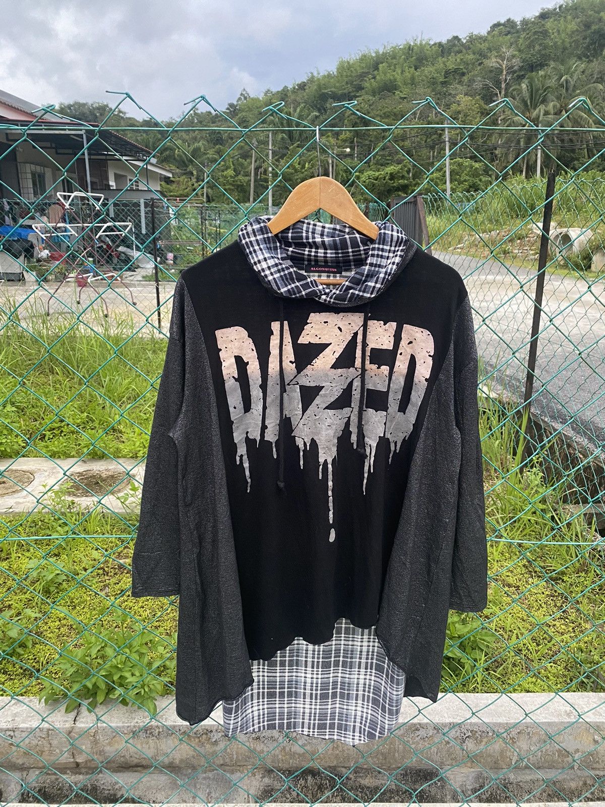 Japanese Brand Algonquins DAZER spellout reconstructed punk shirts Size XL / US 12-14 / IT 48-50 - 1 Thumbnail