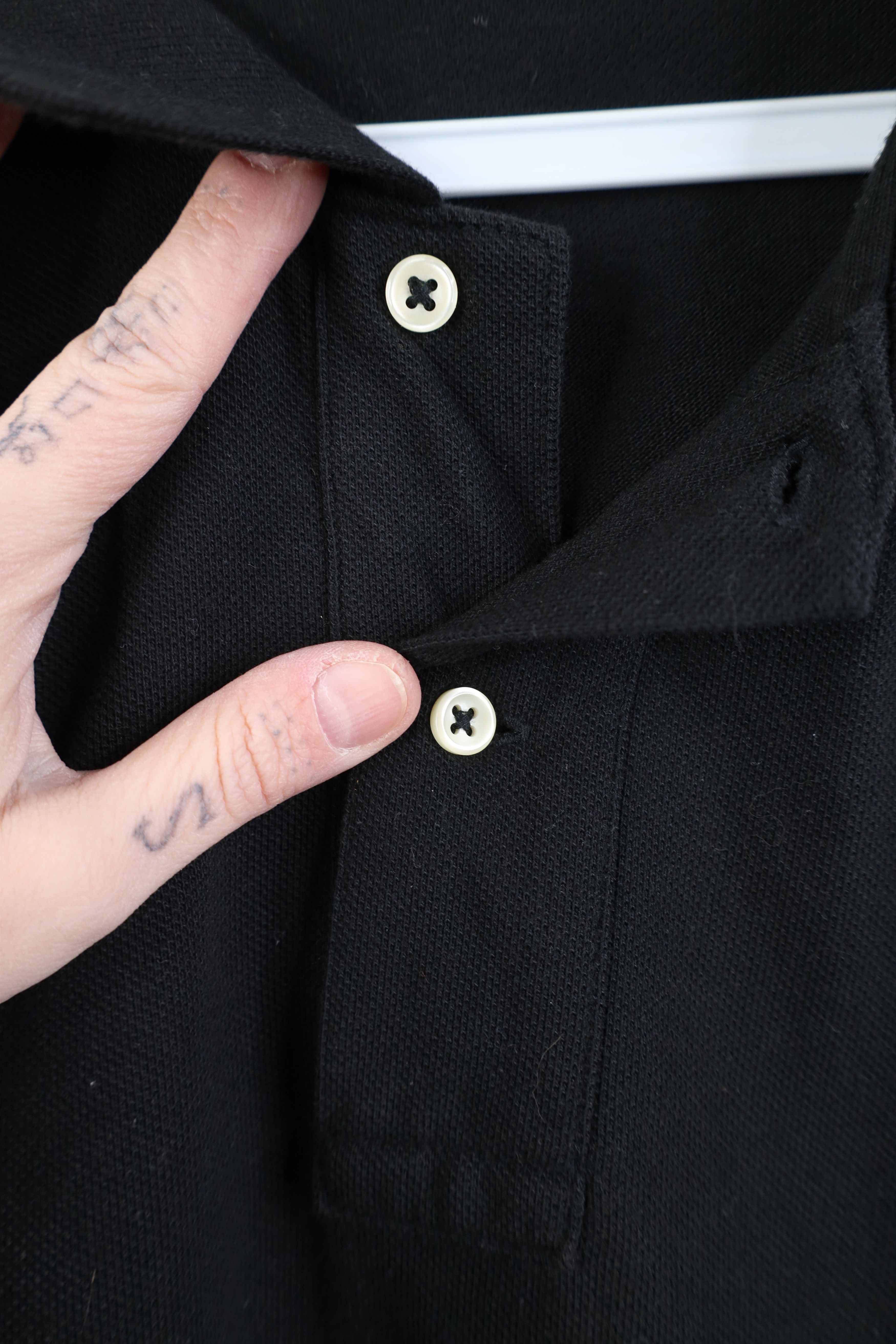 Ralph Lauren Vintage 90s Ralph Lauren Cotton Knit Golf Polo Shirt Black Size US L / EU 52-54 / 3 - 6 Thumbnail