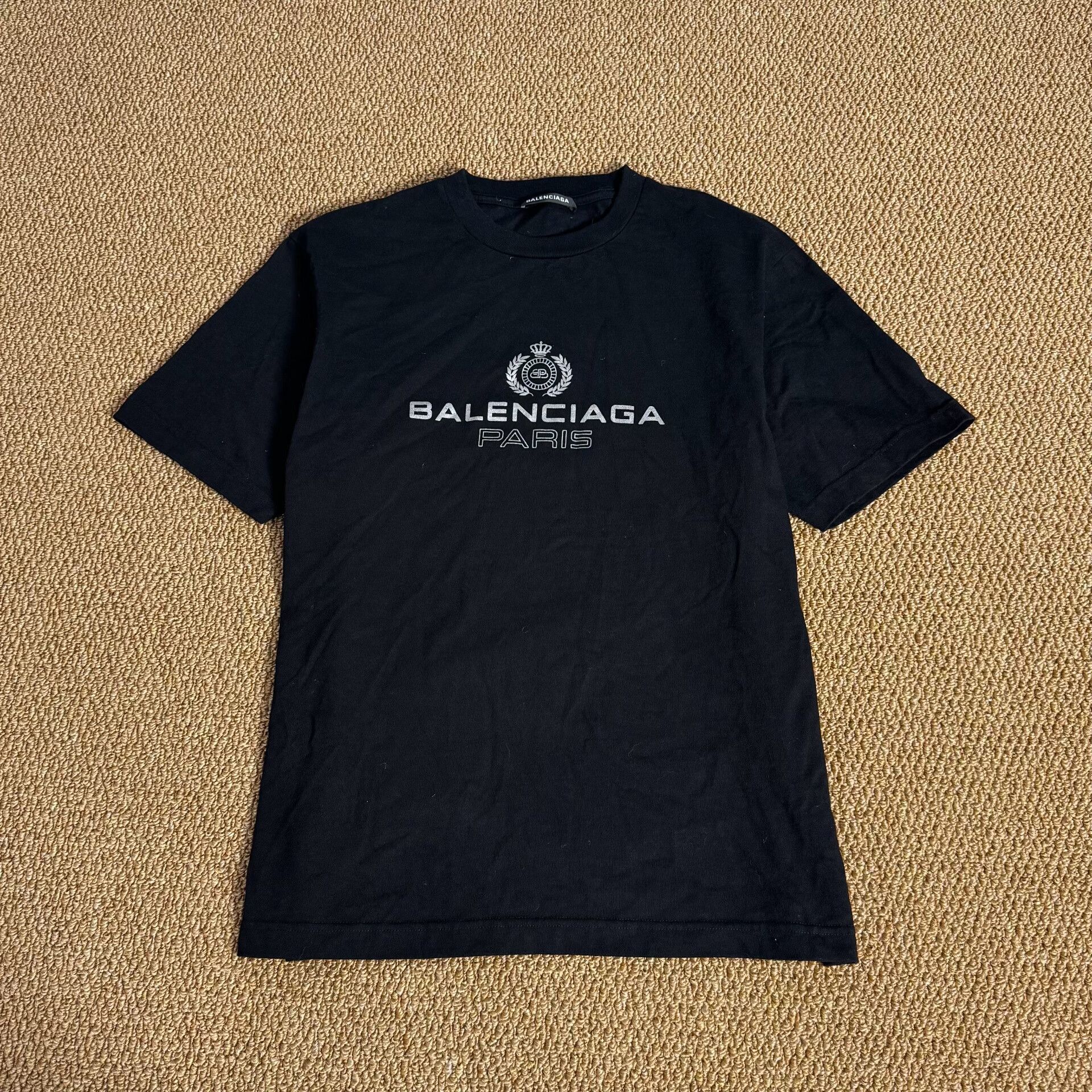Balenciaga Black Wheat Ear Short Sleeve T-shirt