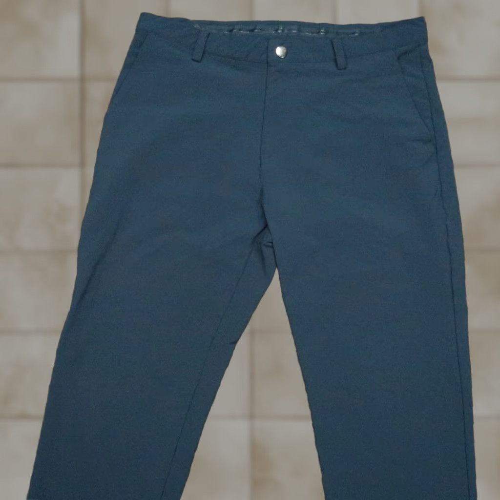 Vintage Ministry Of Supply Pants Men 34x31 Blue Slim Fit Chino Trouser - Flat Front, Button, Zip, 34, Blue, Slim, Polyester Size US 34 / EU 50 - 1 Thumbnail