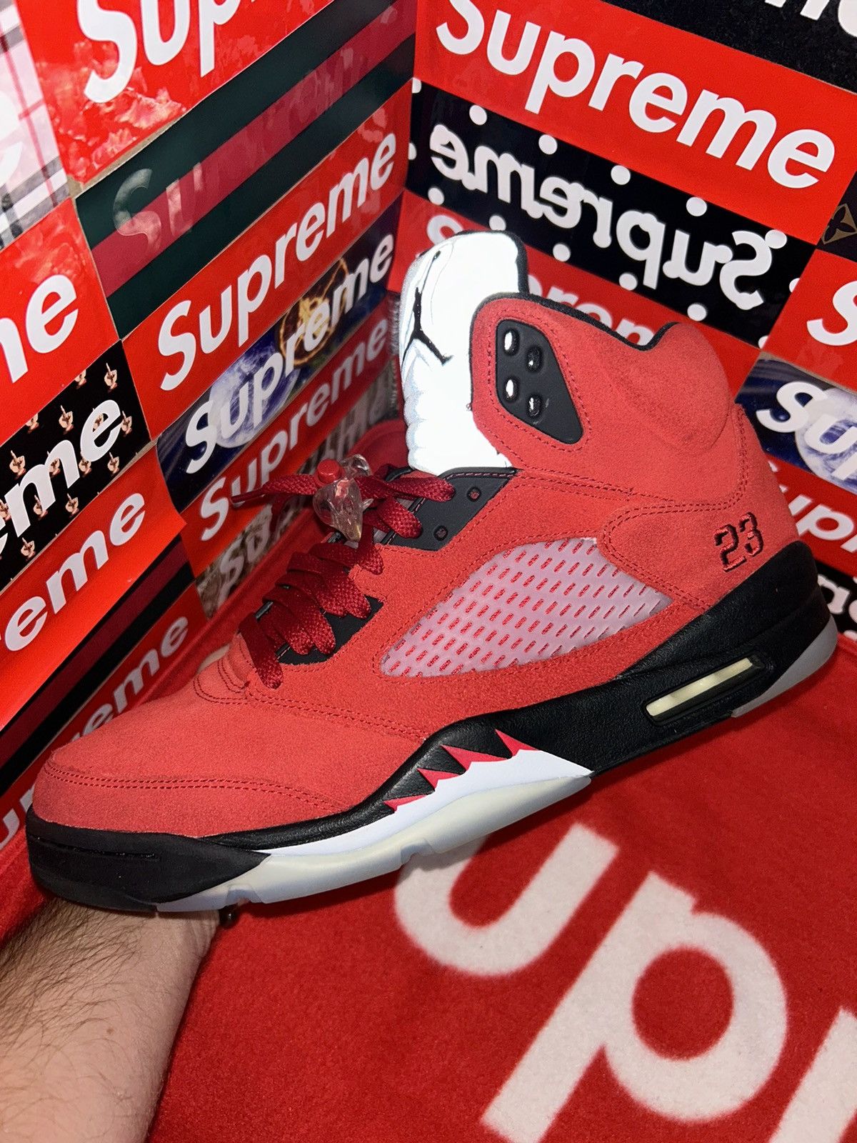 Jordan Brand Jordan 5 Retro Raging Bull Red (2021) DD0587-600 size 12 Size US 12 / EU 45 - 6 Thumbnail