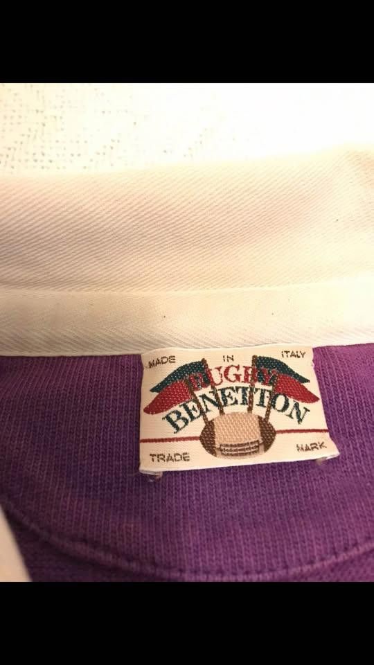 Designer Vintage 1988 rugby Jersey Made in Italy! Size US L / EU 52-54 / 3 - 4 Thumbnail