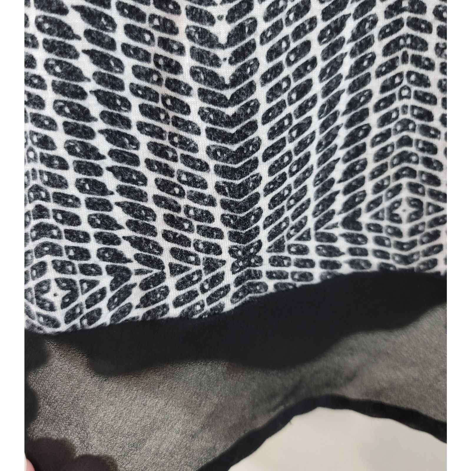 Other Cato Woman Black White Print Top 18W 20W Plus Lightweight Size 3XL / US 20-22 - 2 Thumbnail