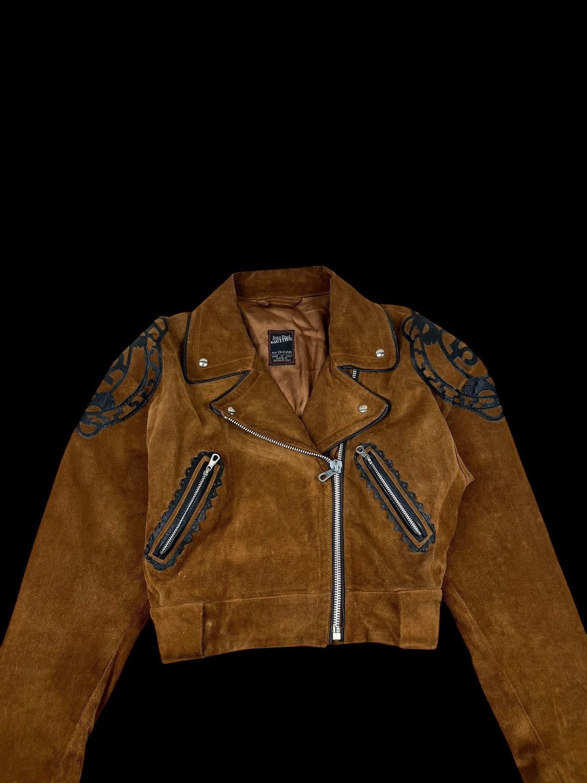Jean Paul Gaultier JPG Suede brown jacket vest perfecto Size XS / US 0-2 / IT 36-38 - 1 Thumbnail