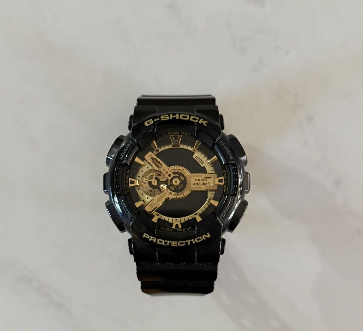 G Shock Men's Analog Digital Black Resin Strap Watch Size 38 - 3 Thumbnail