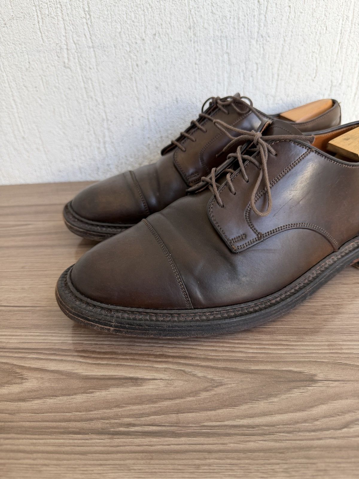 Alden Shell cordovan cap toe derby Size US 9 / EU 42 - 6 Thumbnail