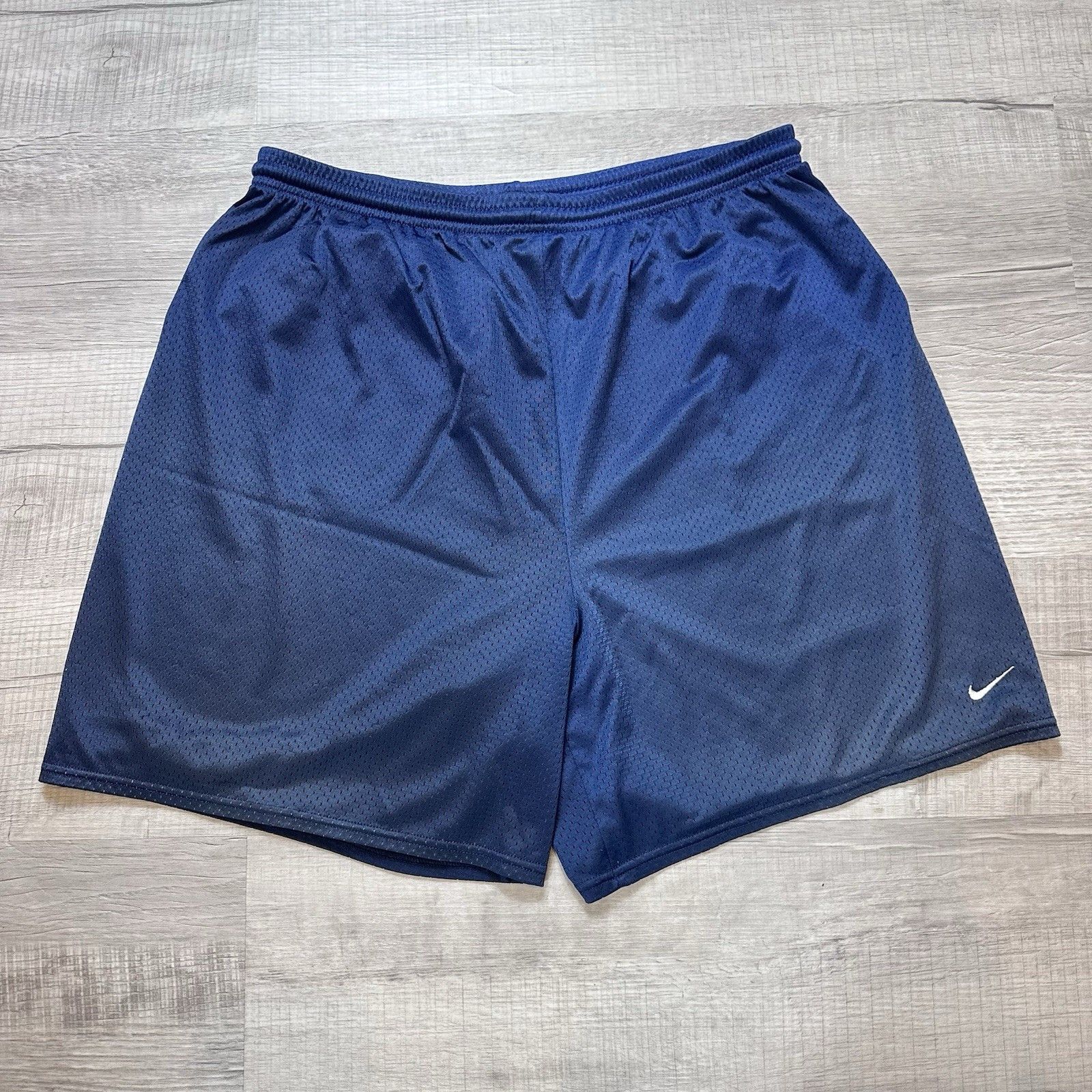 Nike Nike Navy Blue Black Tag Mesh Shorts Hoops Mens Large Y2K Size US 32 / EU 48 - 1 Thumbnail