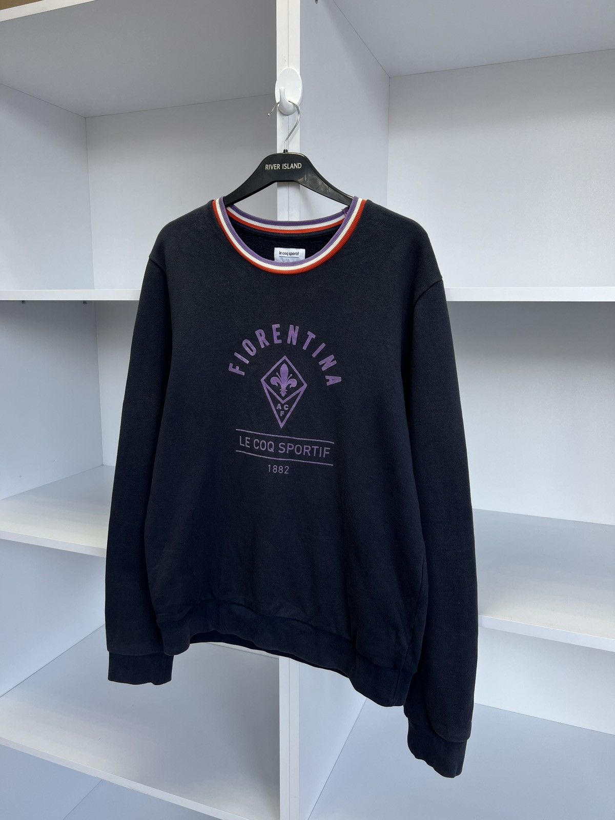 Le Coq Sportif × Vintage Vintage Le Coq Sportif Fiorentina Football Sweatshirt Size US L / EU 52-54 / 3 - 5 Thumbnail