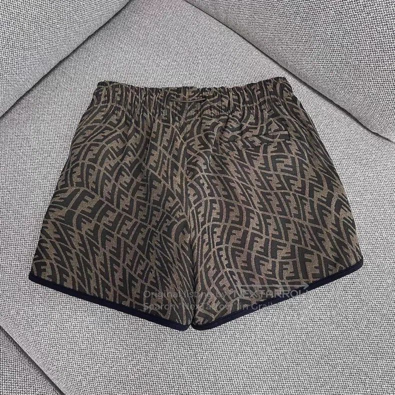 Fendi Fendi Elastic drawstring full print logo shorts Size US 40 / EU 56 - 2 Thumbnail