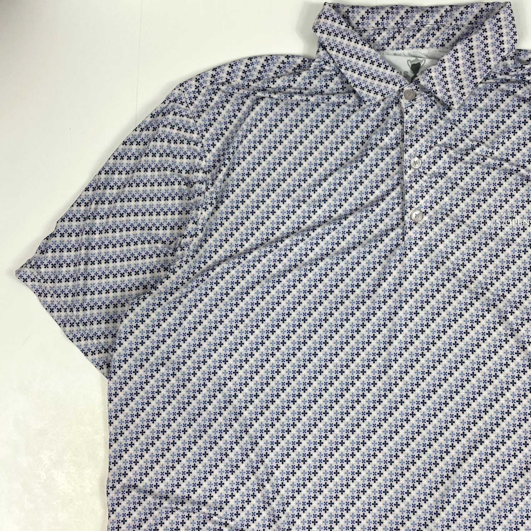 Vintage US Open Polo Shirt - Geometric Golf Short Sleeve Purple Mens XL Size US XL / EU 56 / 4 - 2 Thumbnail