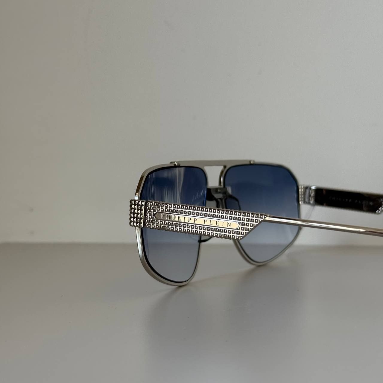 Philipp Plein Philipp Plein Rock Superhero SPP106 Men’s Sunglasses Silver Size ONE SIZE - 13 Thumbnail