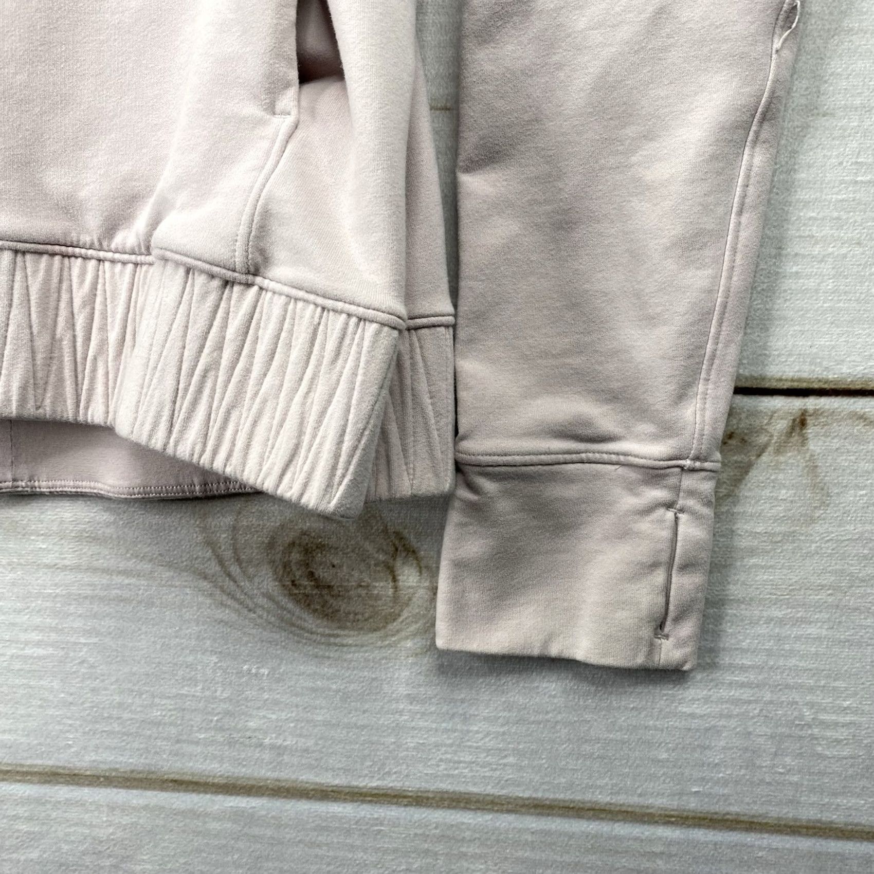 Lululemon VINTAGE Lululemon Stress Less Top Womens 8 Porcelain Pale Pink Funnel Neck Pullover Size M / US 6-8 / IT 42-44 - 2 Thumbnail