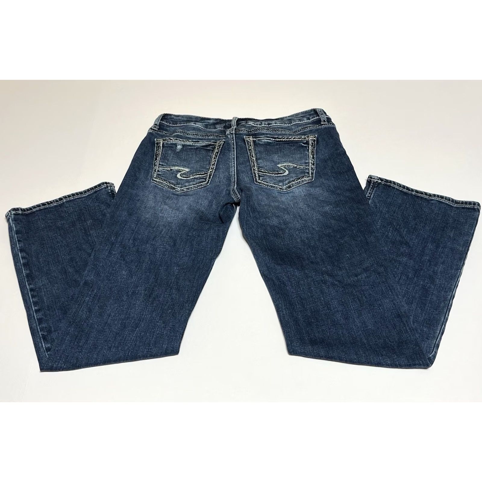 Silver Jeans Co. Silver Jeans Tuesday Slim Boot Jeans Womens 31x31 31x30 Blue Denim Stretch Bootcut Pockets Size 24" / US 00 / IT 34 - 2 Thumbnail