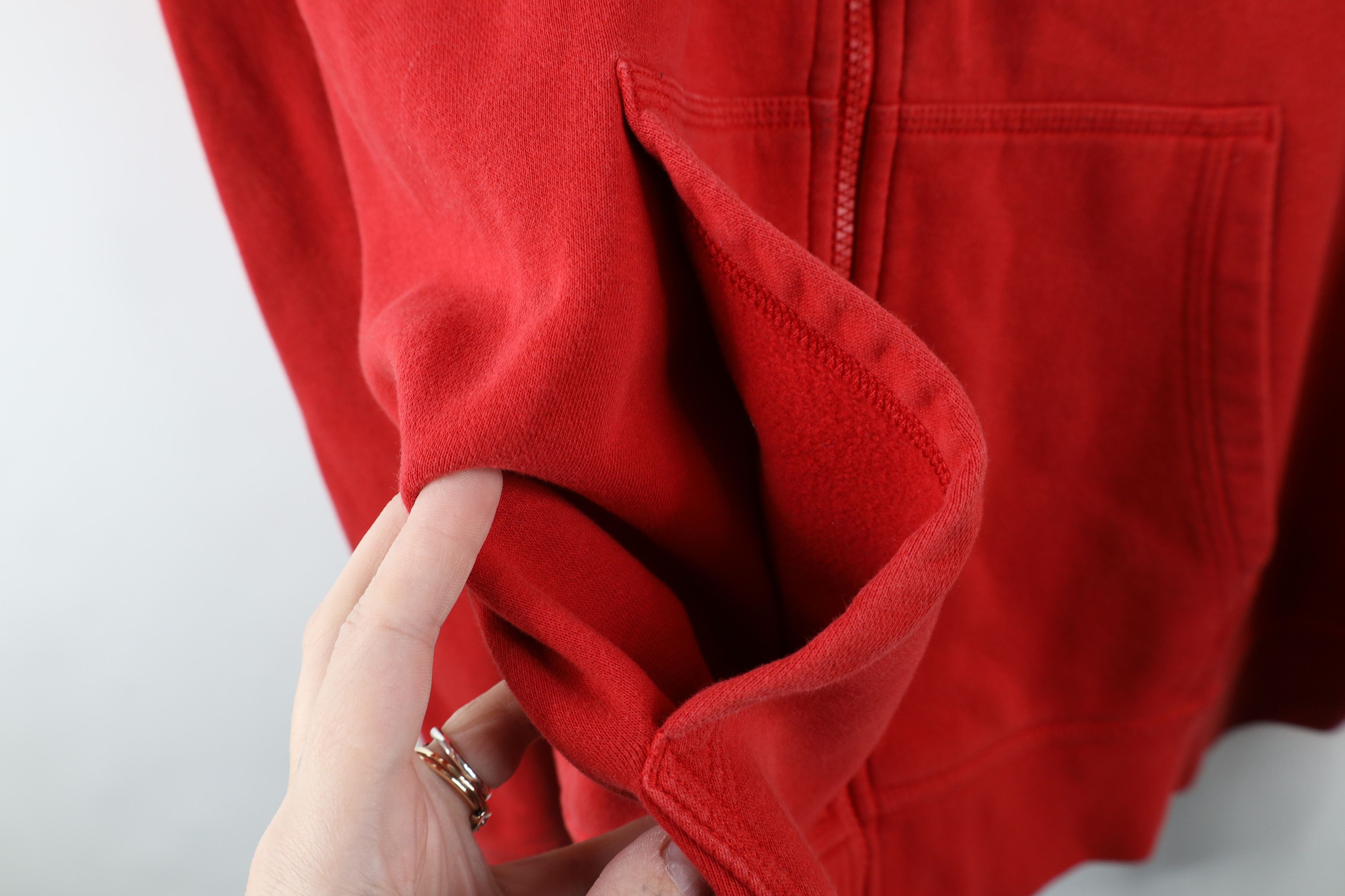 Vintage Y2K Nike Scott Mini Swoosh Full Zip Hoodie Red