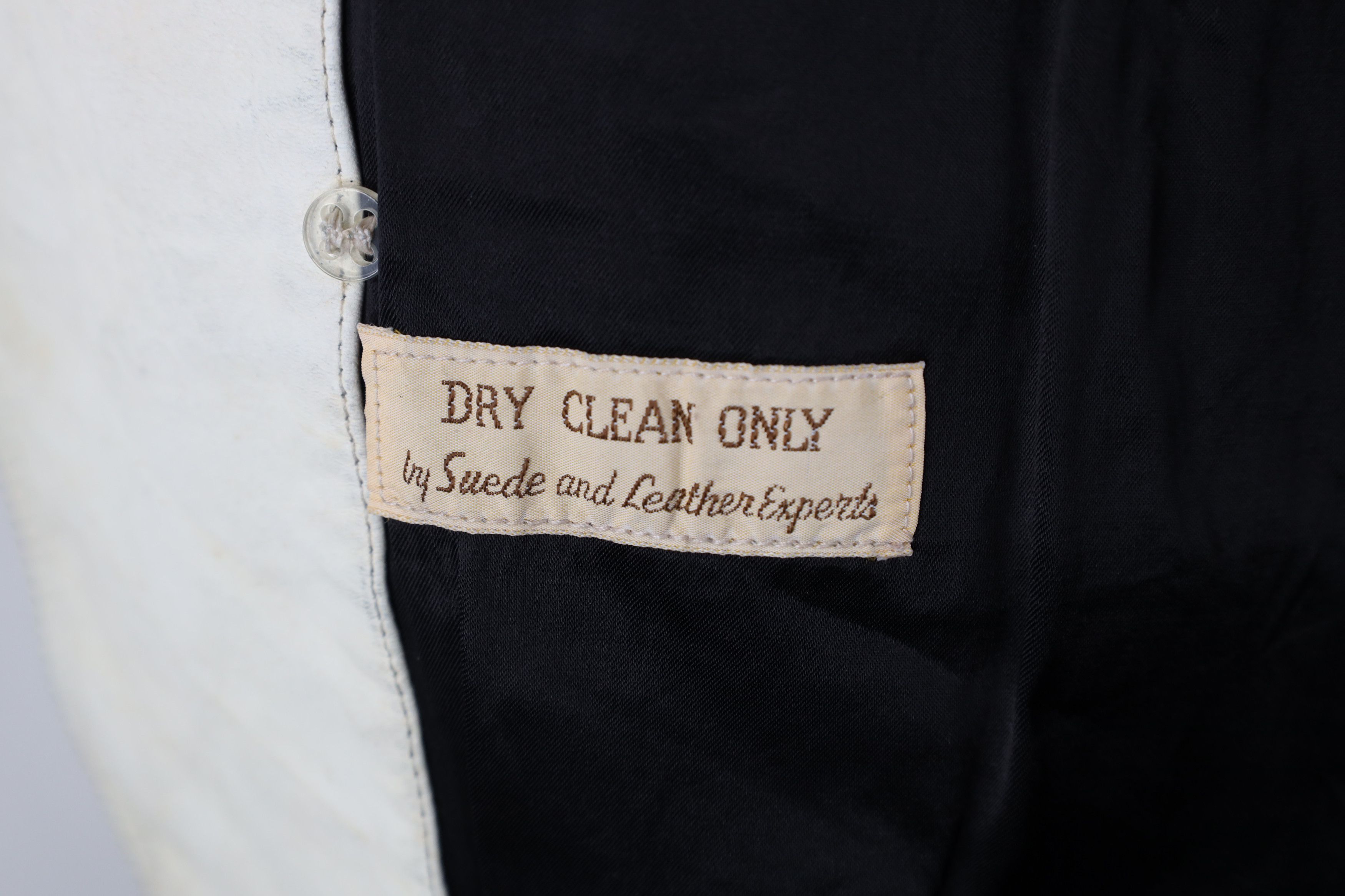 Vintage Vintage 70s Streetwear Leather Trench Coat Jacket White Size US L / EU 52-54 / 3 - 11 Thumbnail