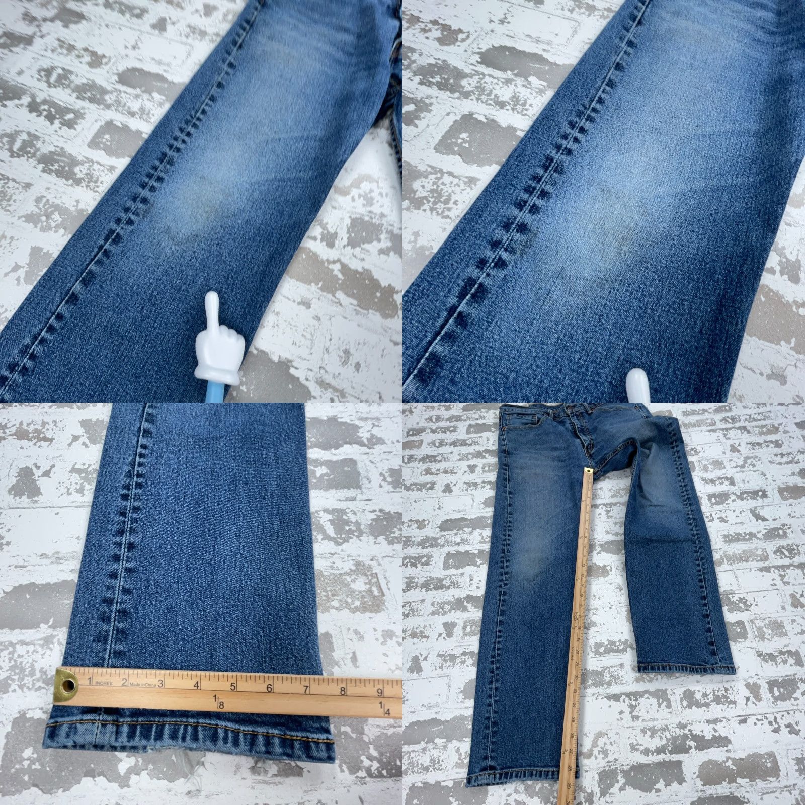 Levi's Levi's 505 Jeans Men 36x32 Straight Regular Fit Medium Wash Blue Denim Pants N/A Size US 36 / EU 52 - 8 Thumbnail