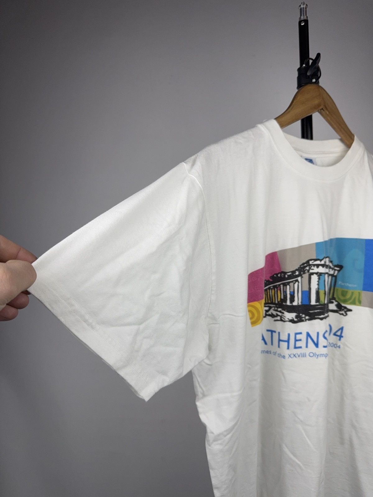 USA Olympics Retro 00s Athens 2004 Olympics Parthenon Graphic T-Shirt Size US M / EU 48-50 / 2 - 4 Thumbnail