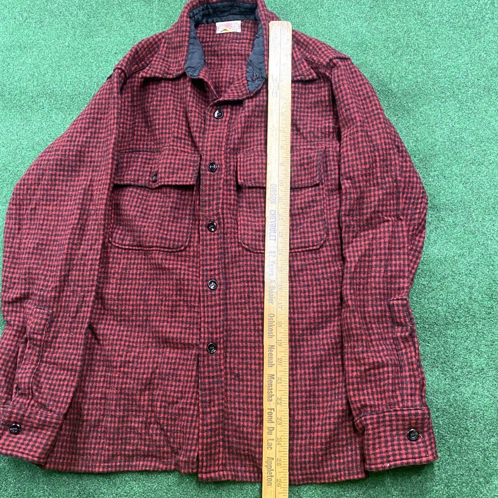 Vintage VINTAGE Brent Wool Flannel Shirt Mens M Red Black Plaid 50S 60S Button Up Long Sleeve Collared Woolendeavor? Size US M / EU 48-50 / 2 - 6 Thumbnail