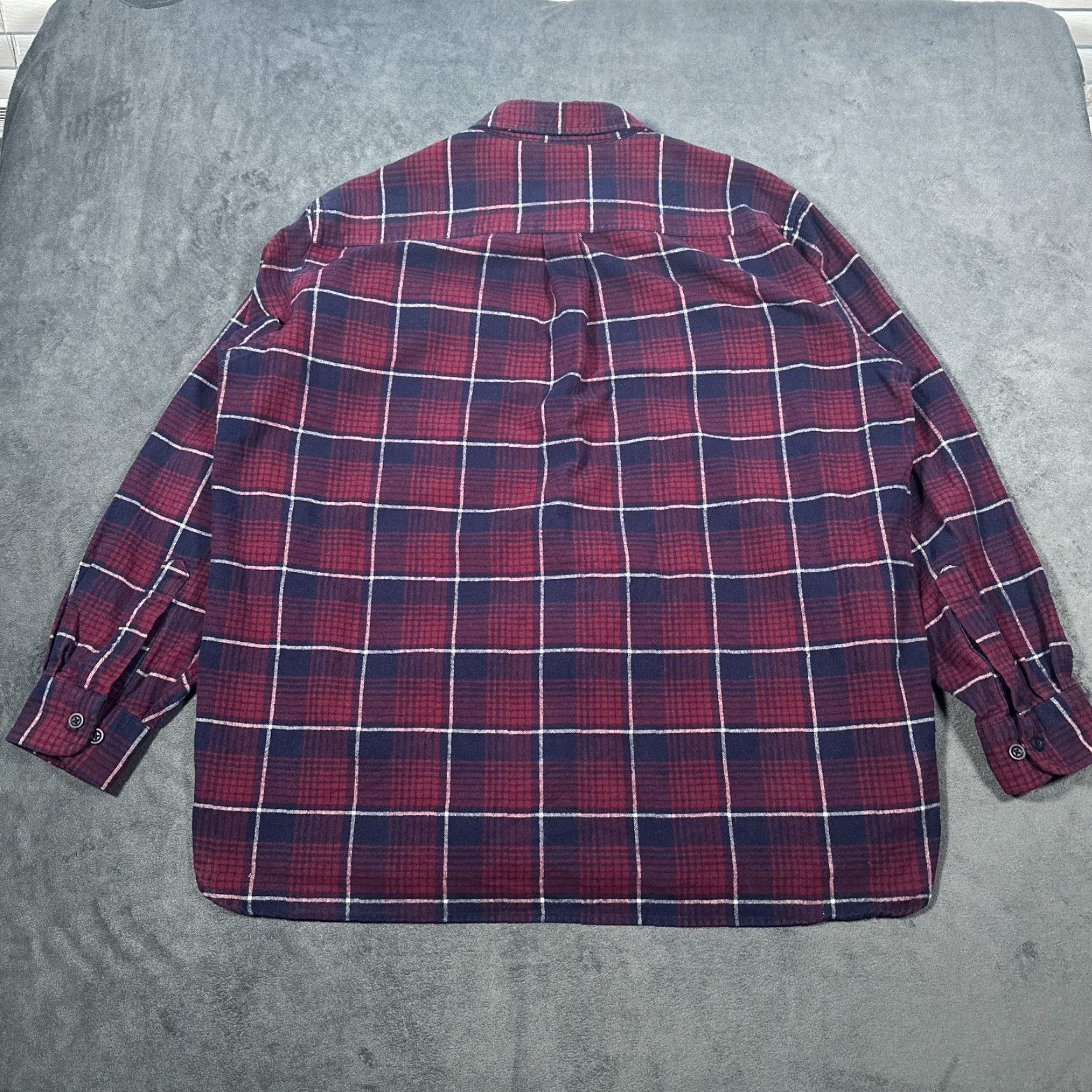Vintage VINTAGE L.L. Bean Chamois Shirt Mens Extra Large Plaid Cotton Long Sleeve Button-Up Fall Winter Outdoor Mens Size US XL / EU 56 / 4 - 8 Thumbnail