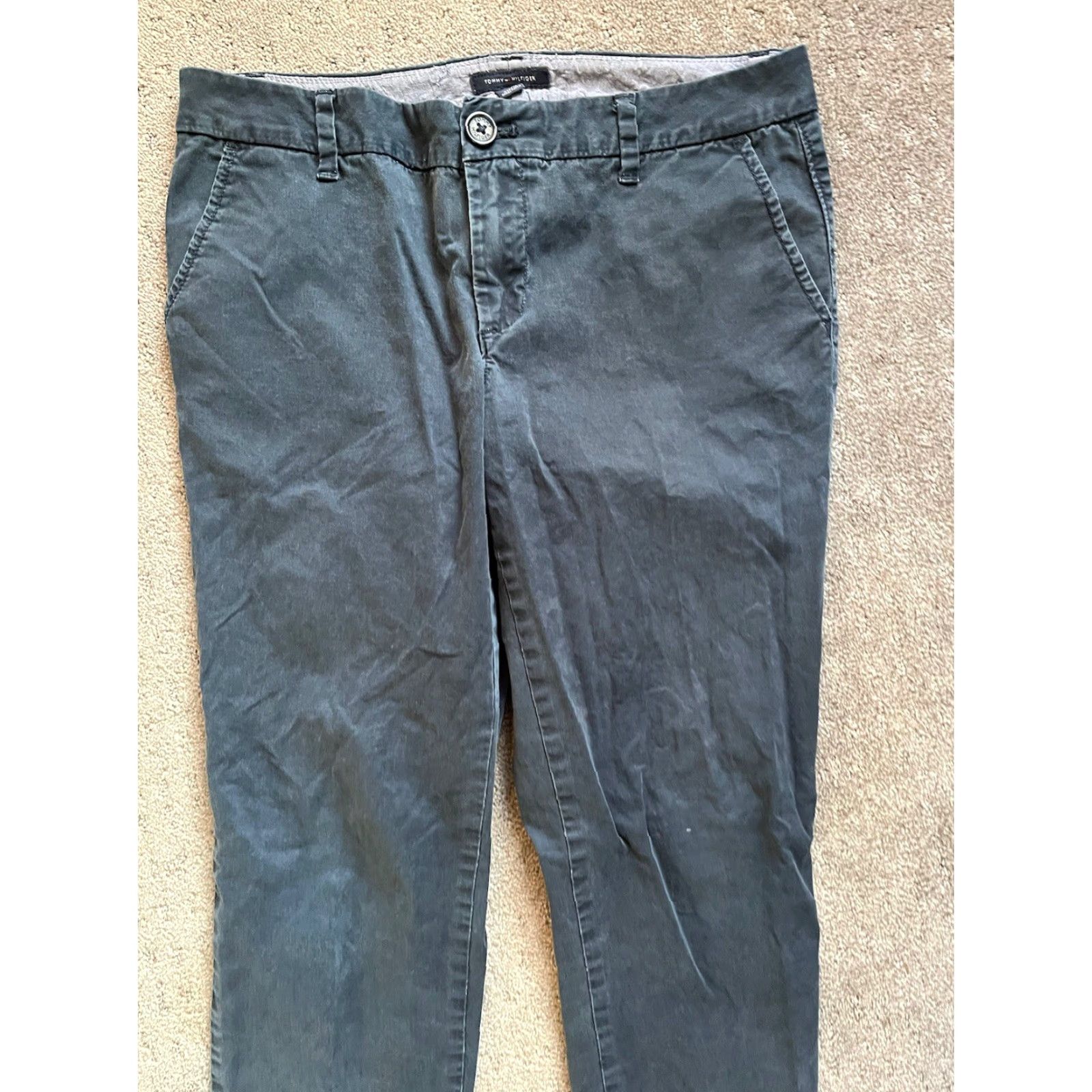 Tommy Hilfiger Tommy Hilfiger Chino Pants Women Size 4 Skinny Mid Rise Stretch Flat Front Navy Blue Size 27" / US 4 / IT 40 - 2 Thumbnail