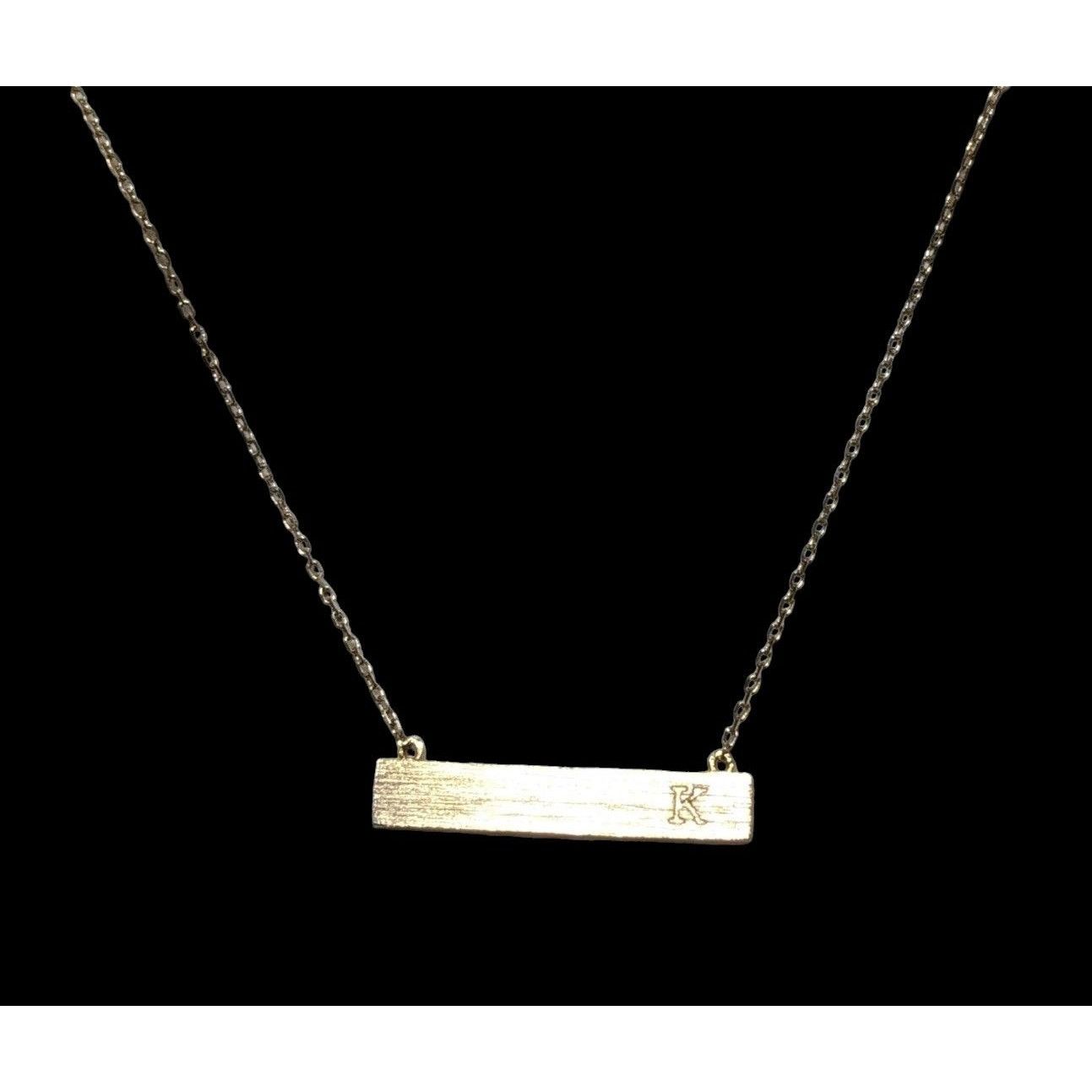 Other Gold Bar Necklace With Initial K Size ONE SIZE - 5 Thumbnail