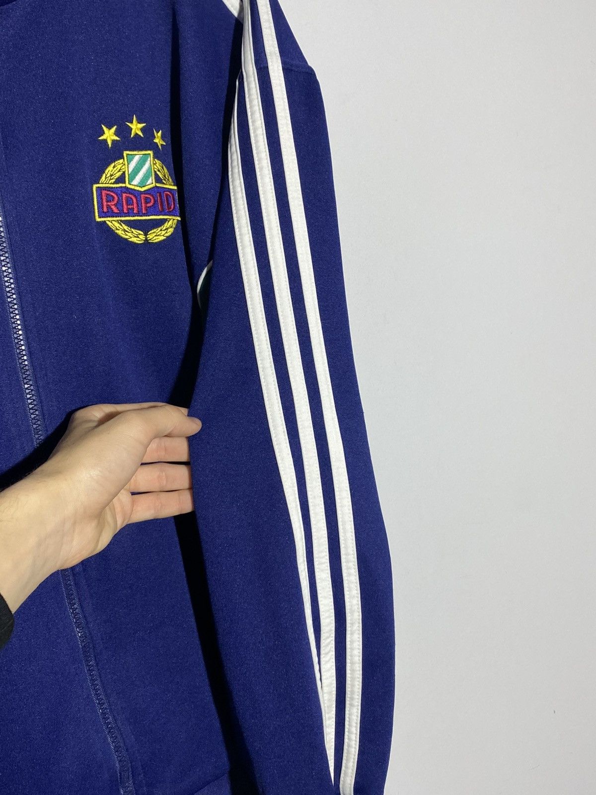 Adidas Vintage 90s Rapid Wien Retro Football Track Top Jacket Size US L / EU 52-54 / 3 - 7 Thumbnail
